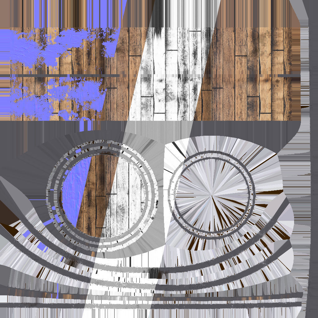 Wooden Barrel Low-poly 3D model_6