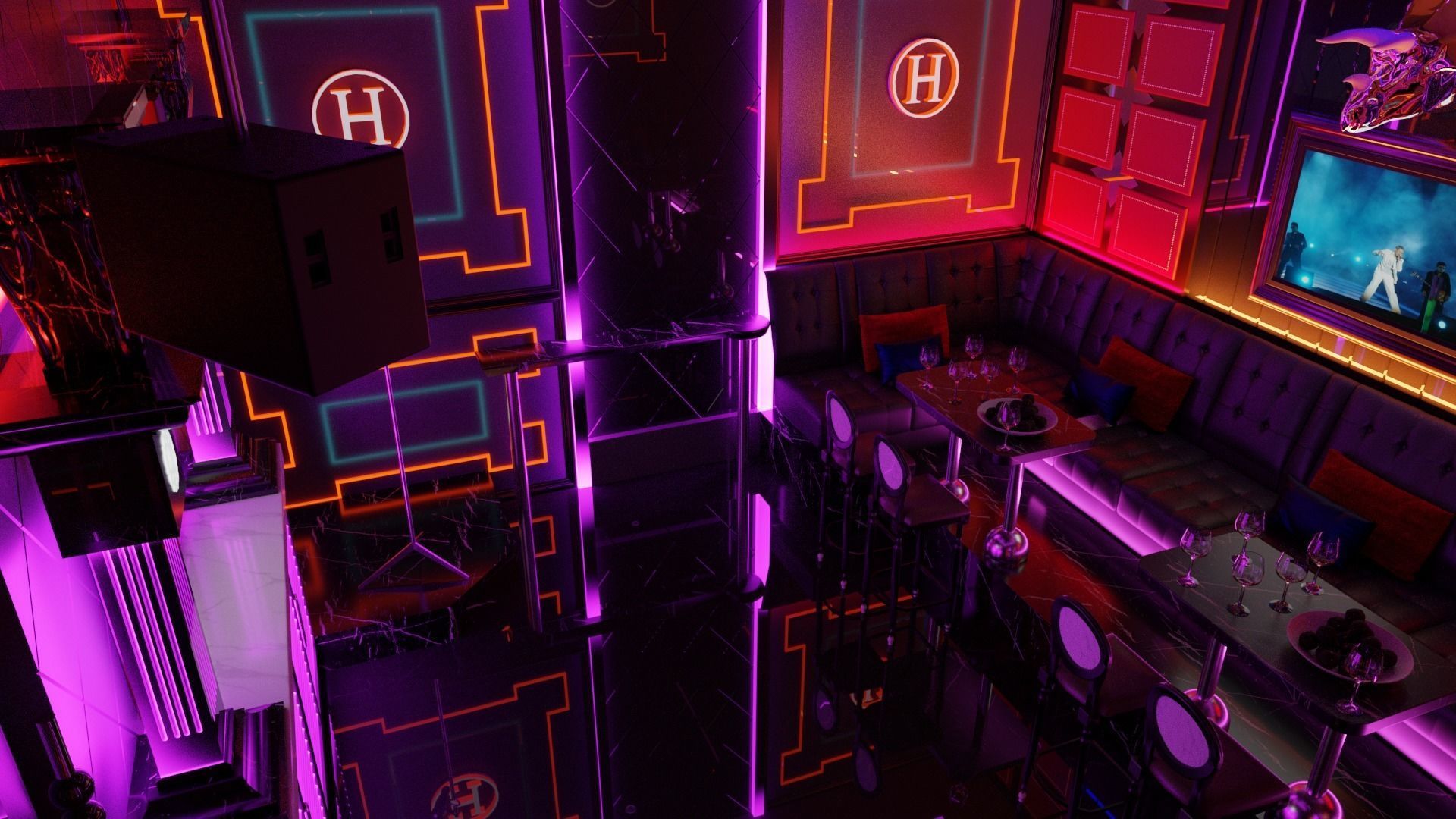 KTV room 3D model 3D model_1