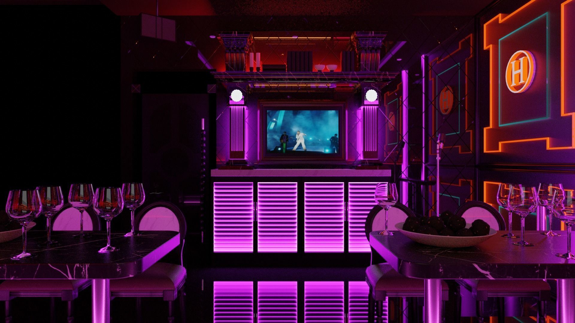 KTV room 3D model 3D model_3