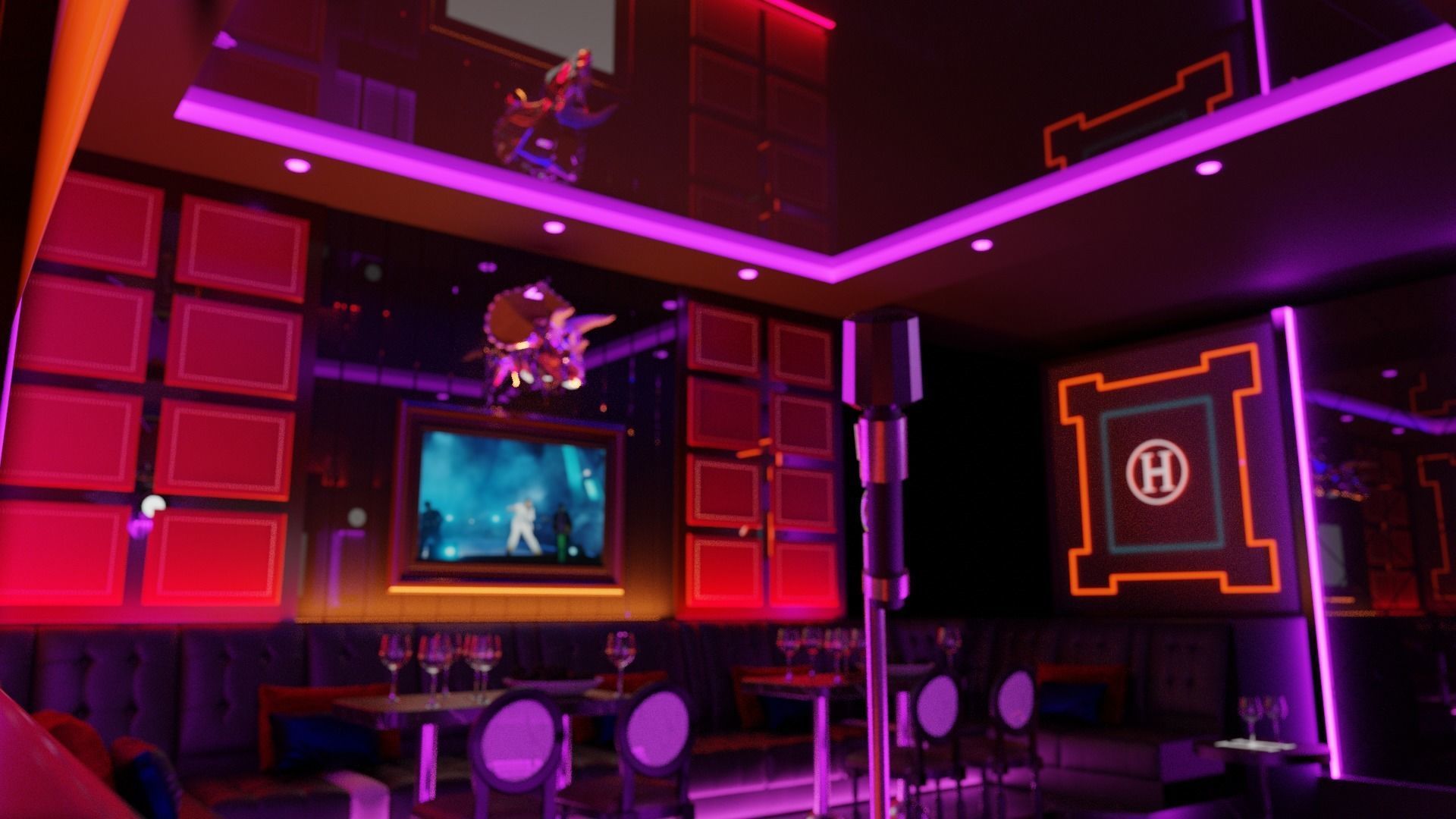 KTV room 3D model 3D model_9