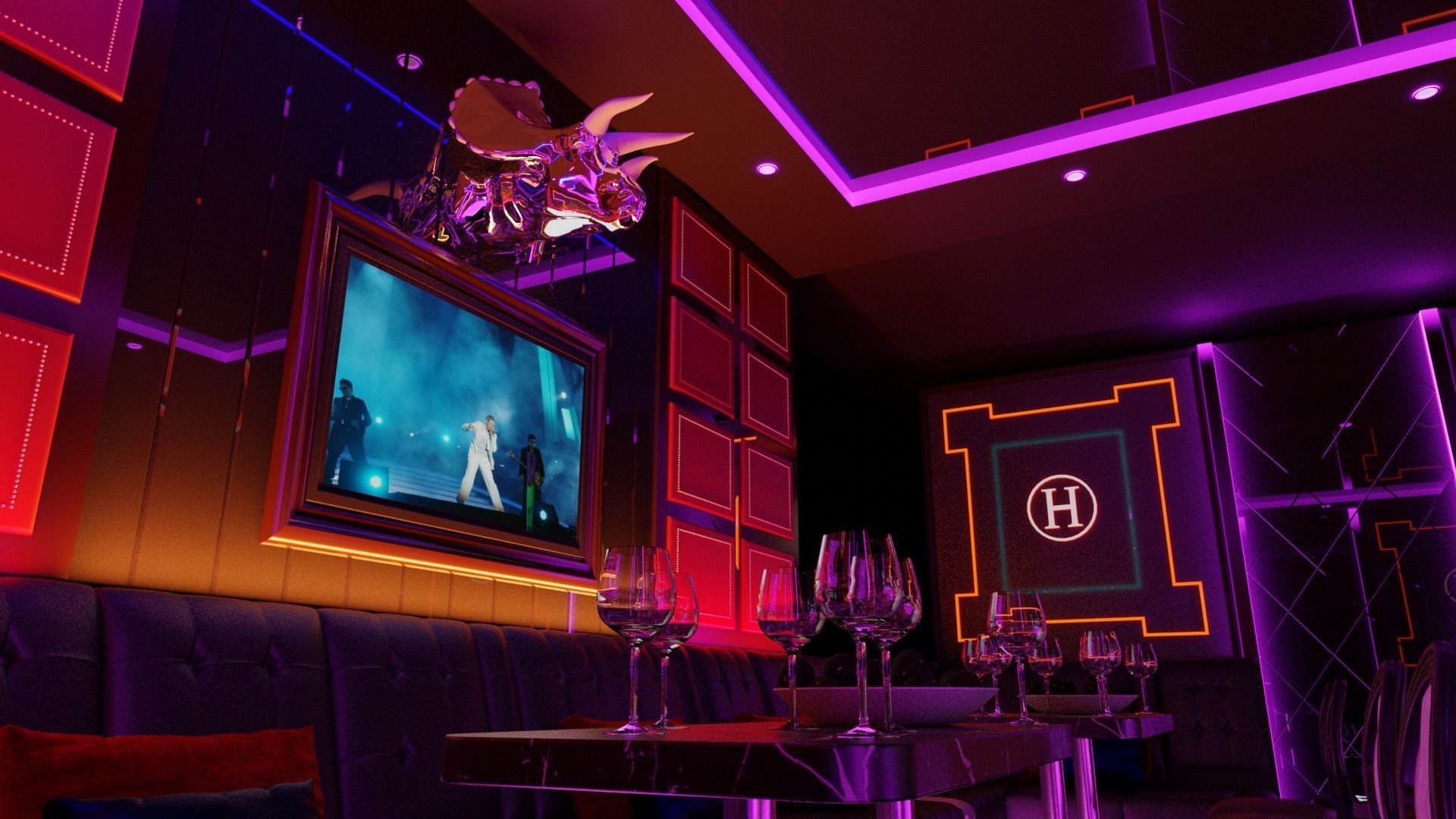 KTV room 3D model 3D model_4