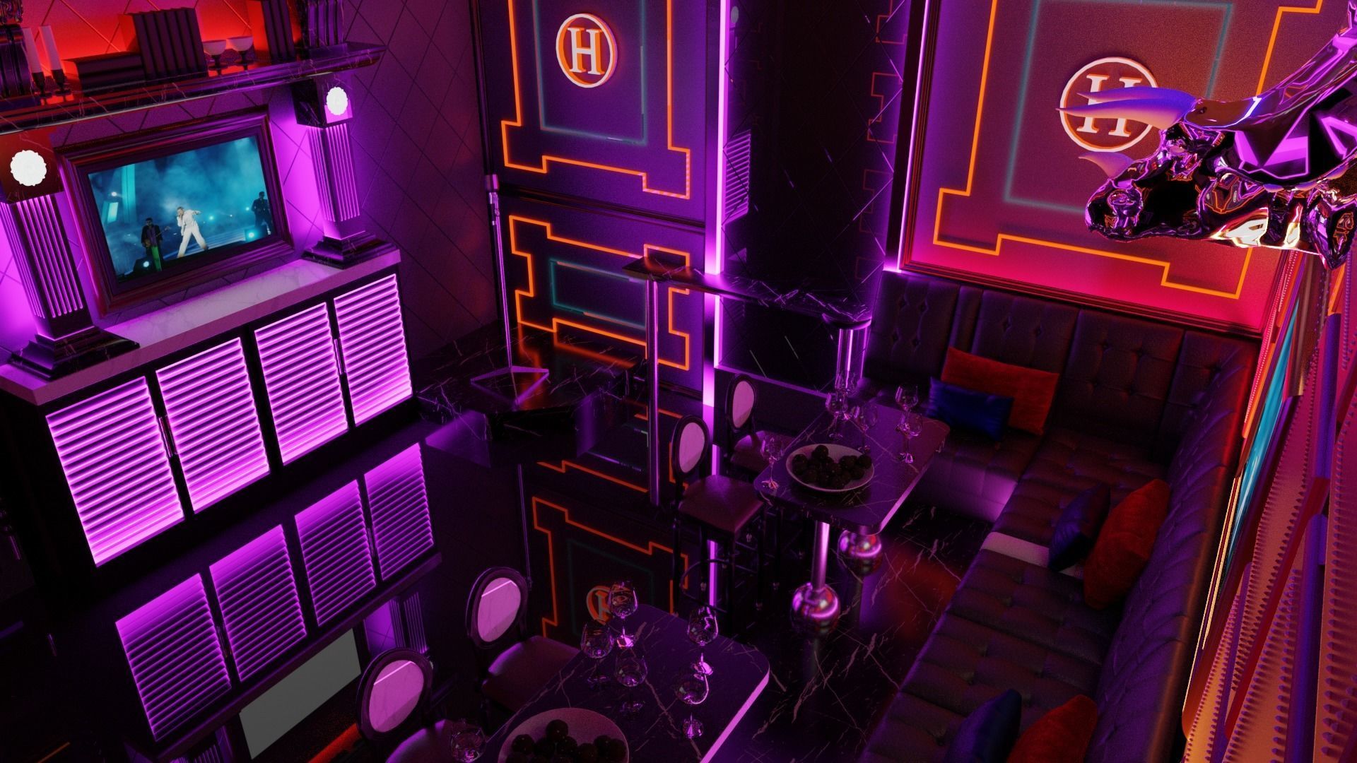 KTV room 3D model 3D model_2