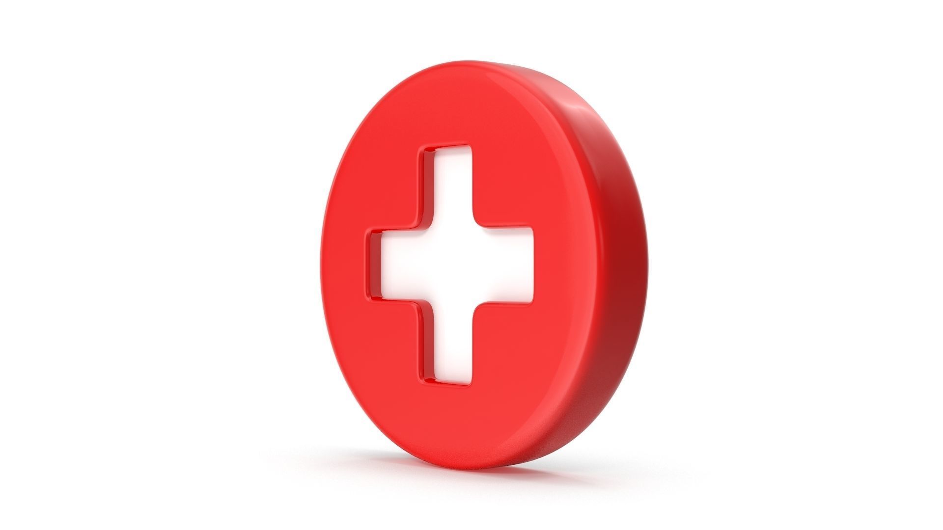 First Aid Icon Low-poly 3D model_5