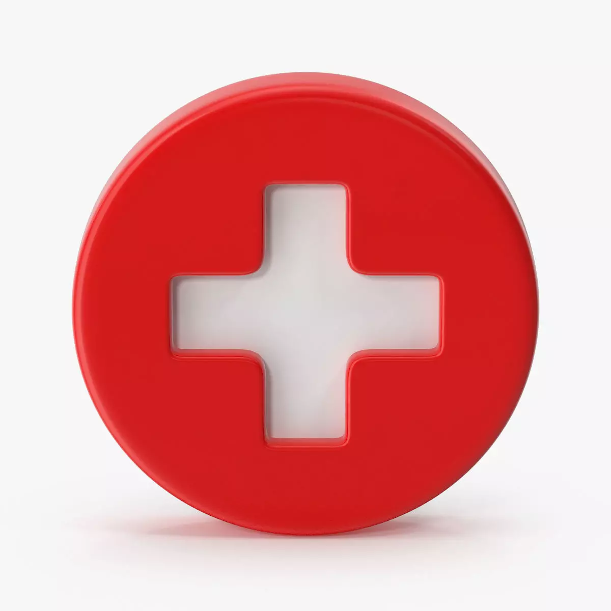 First Aid Icon Low-poly 3D model_0