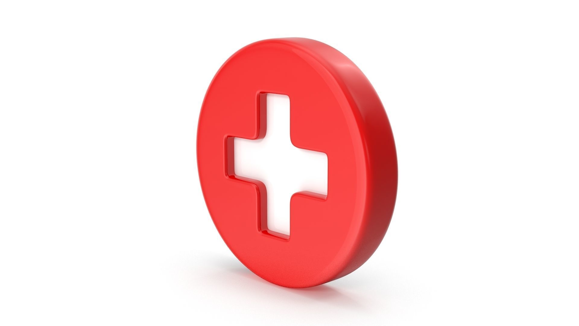 First Aid Icon Low-poly 3D model_2