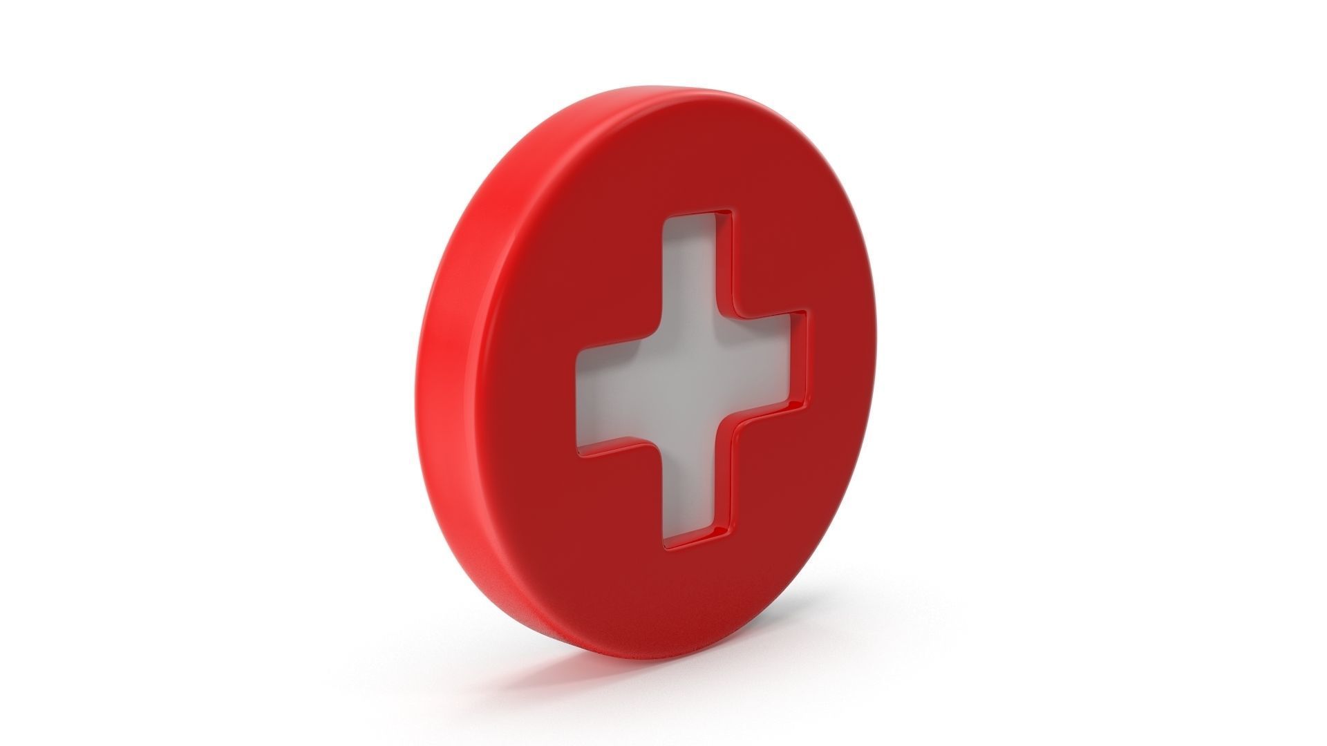 First Aid Icon Low-poly 3D model_3