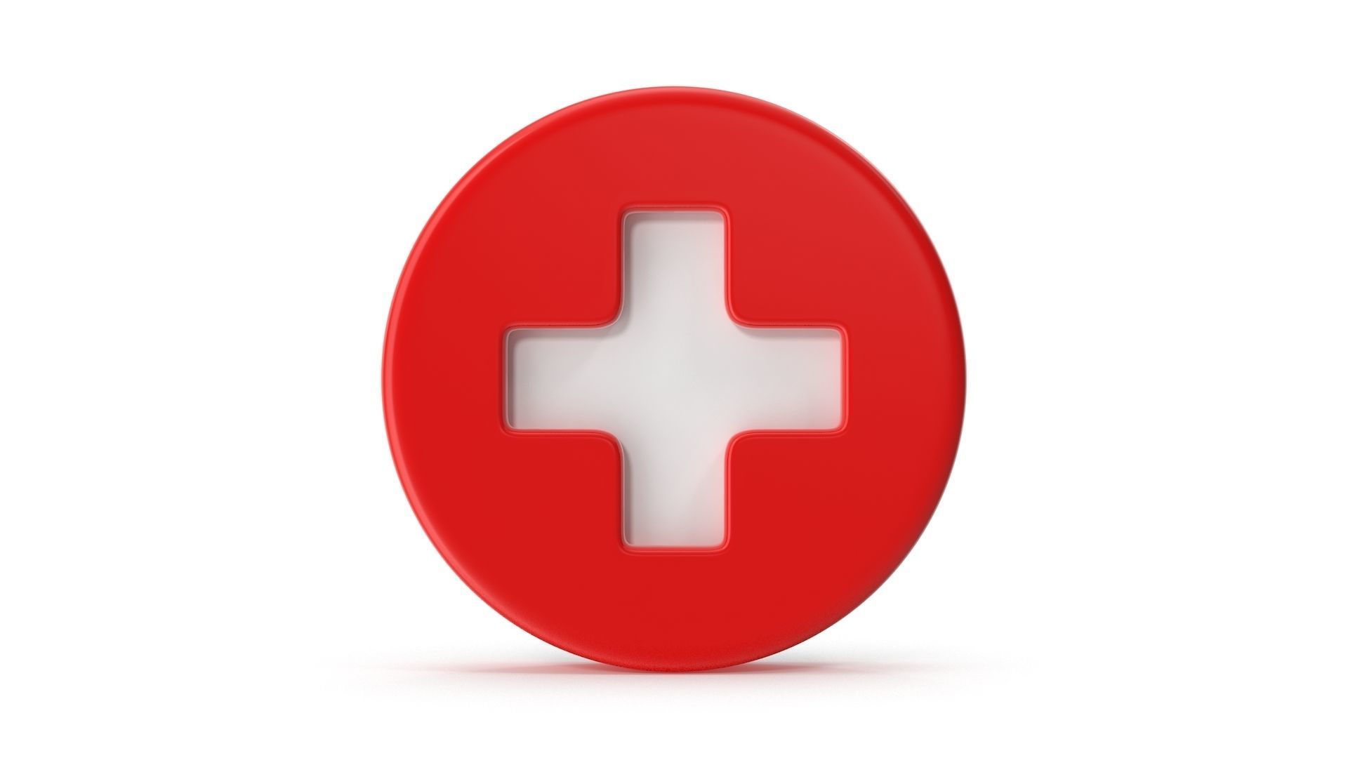 First Aid Icon Low-poly 3D model_1
