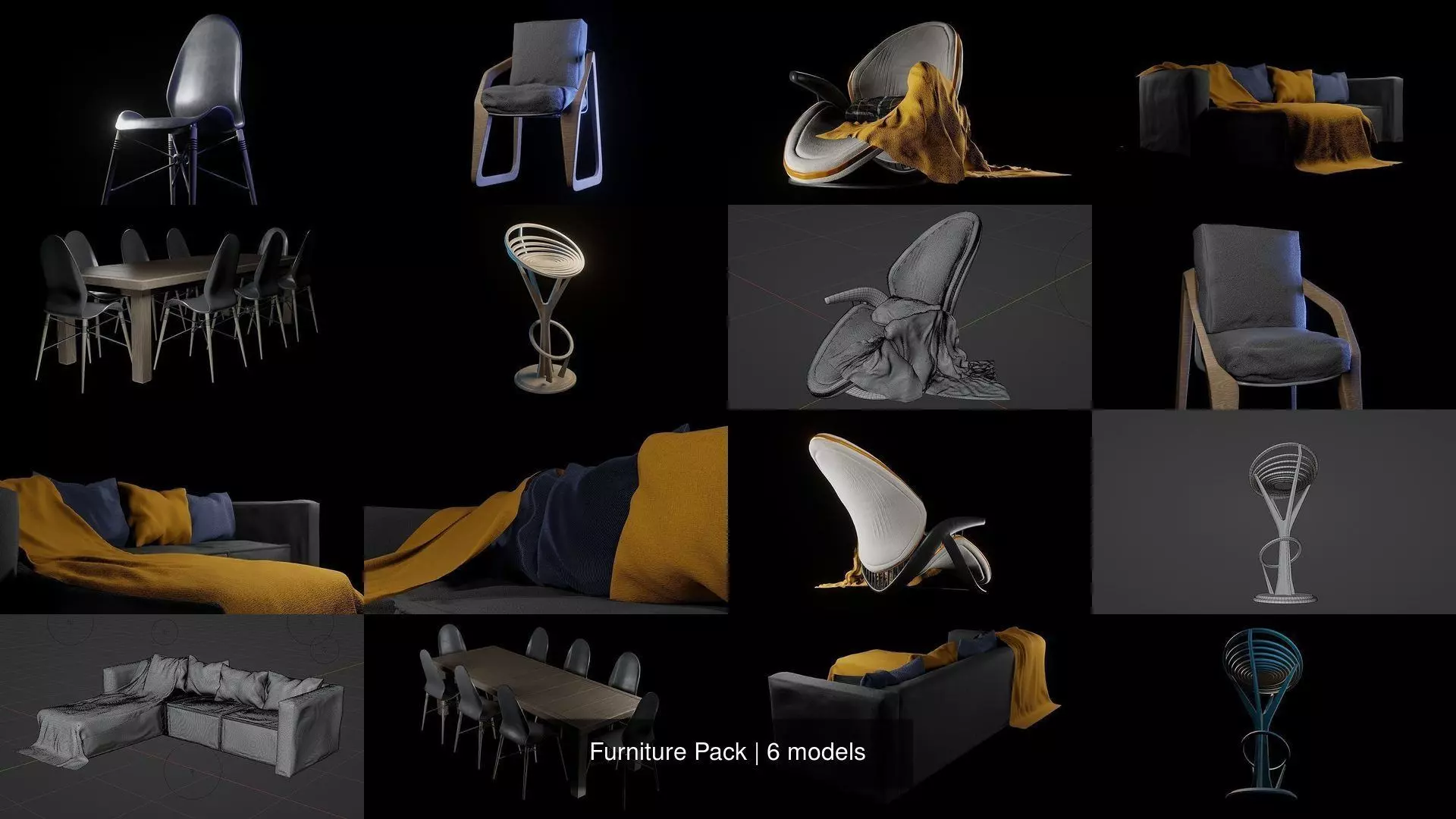 Furniture Pack 3D Model Collection_0