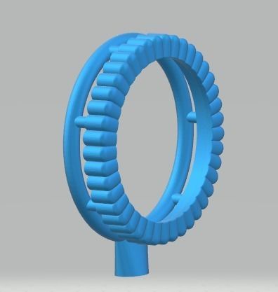 YD141 gold ring with diamonds 3D print model_24