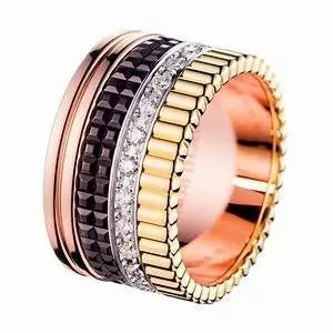 YD141 gold ring with diamonds 3D print model_0