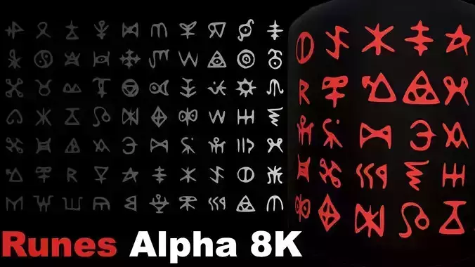 110 Runes Alpha 8K Vol 2 Low-poly 3D model