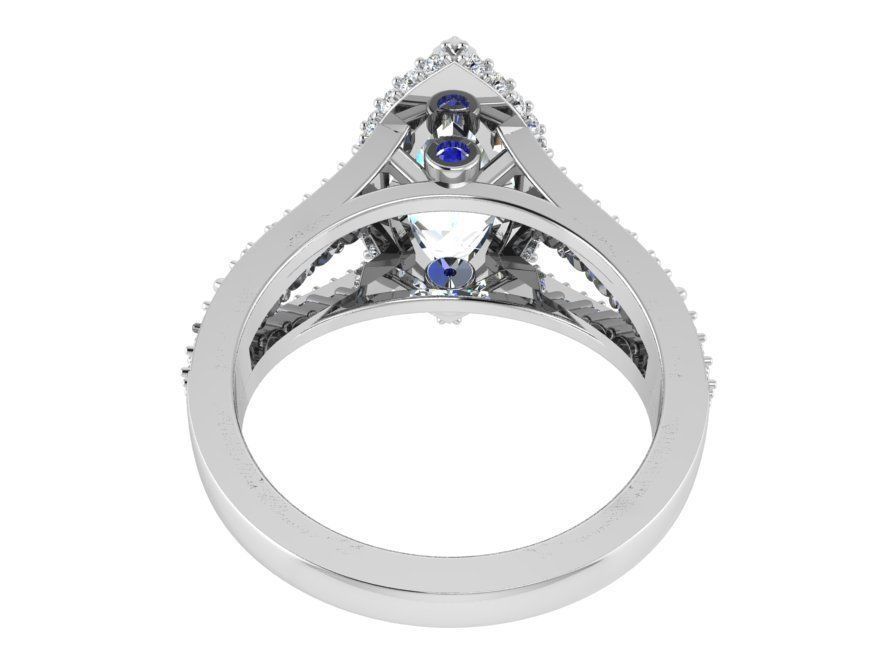 Tear diamond ring 3206 3D print model 3D print model_3