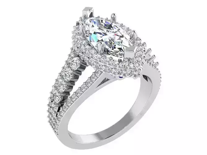 Tear diamond ring 3206 3D print model