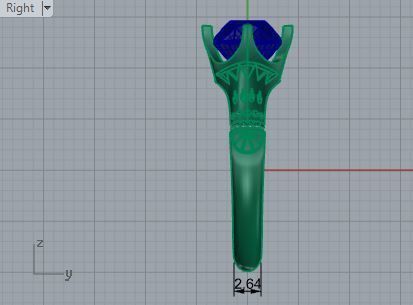 Nice blue stone ring 3207 3D print model 3D print model_6