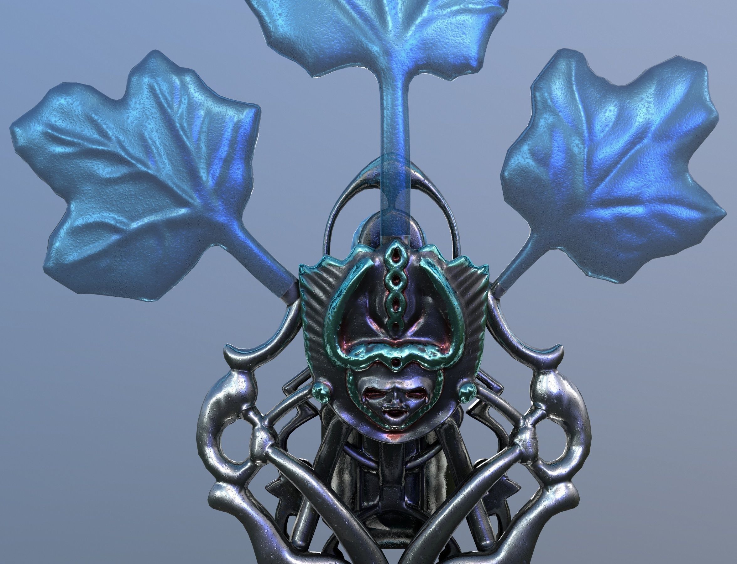 Key winter Low-poly 3D model_4