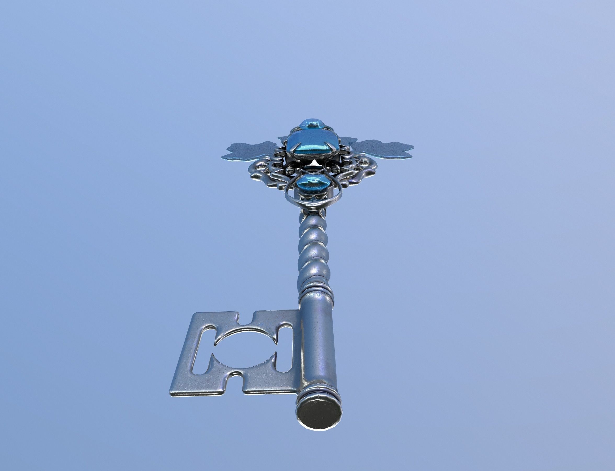 Key winter Low-poly 3D model_6