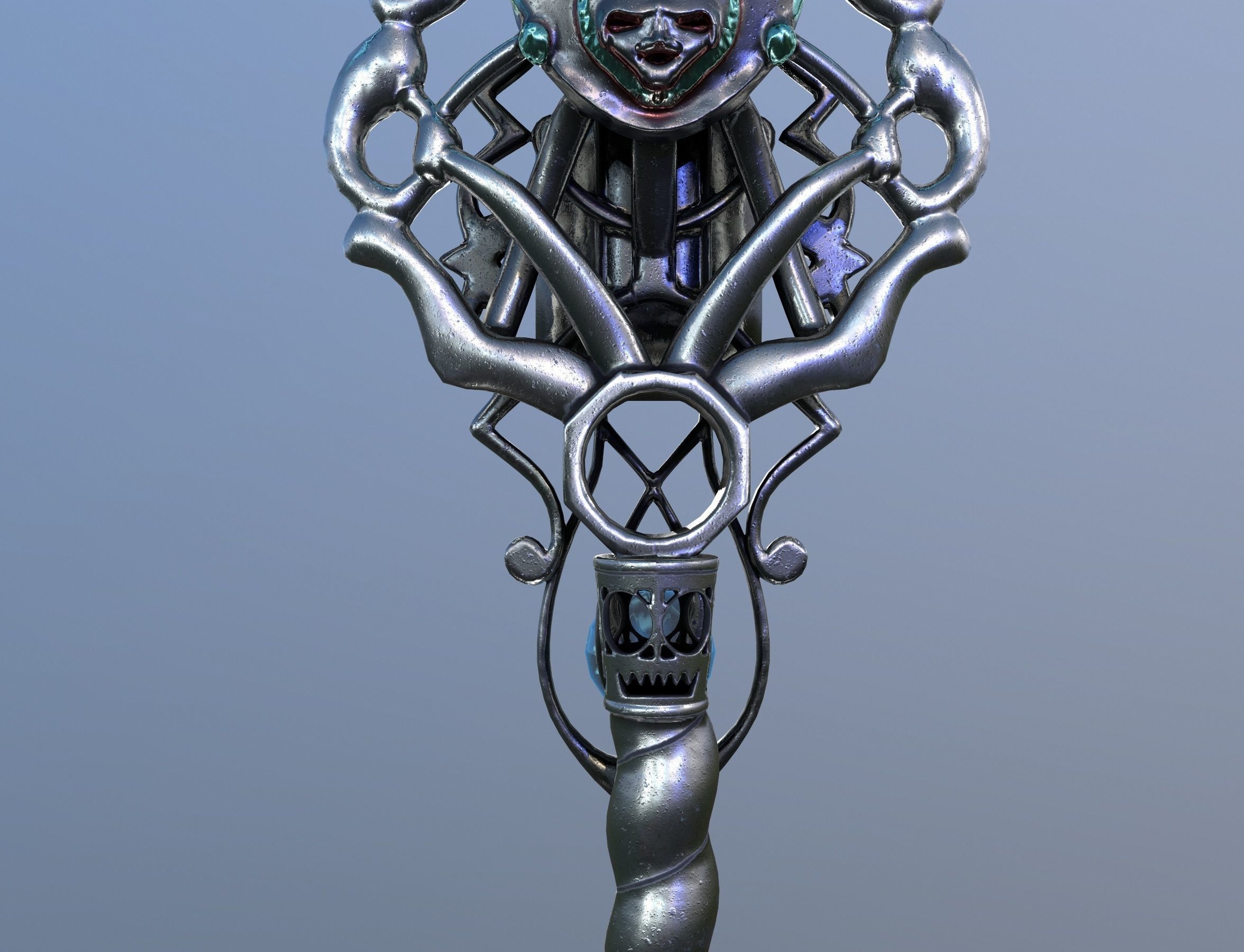 Key winter Low-poly 3D model_13