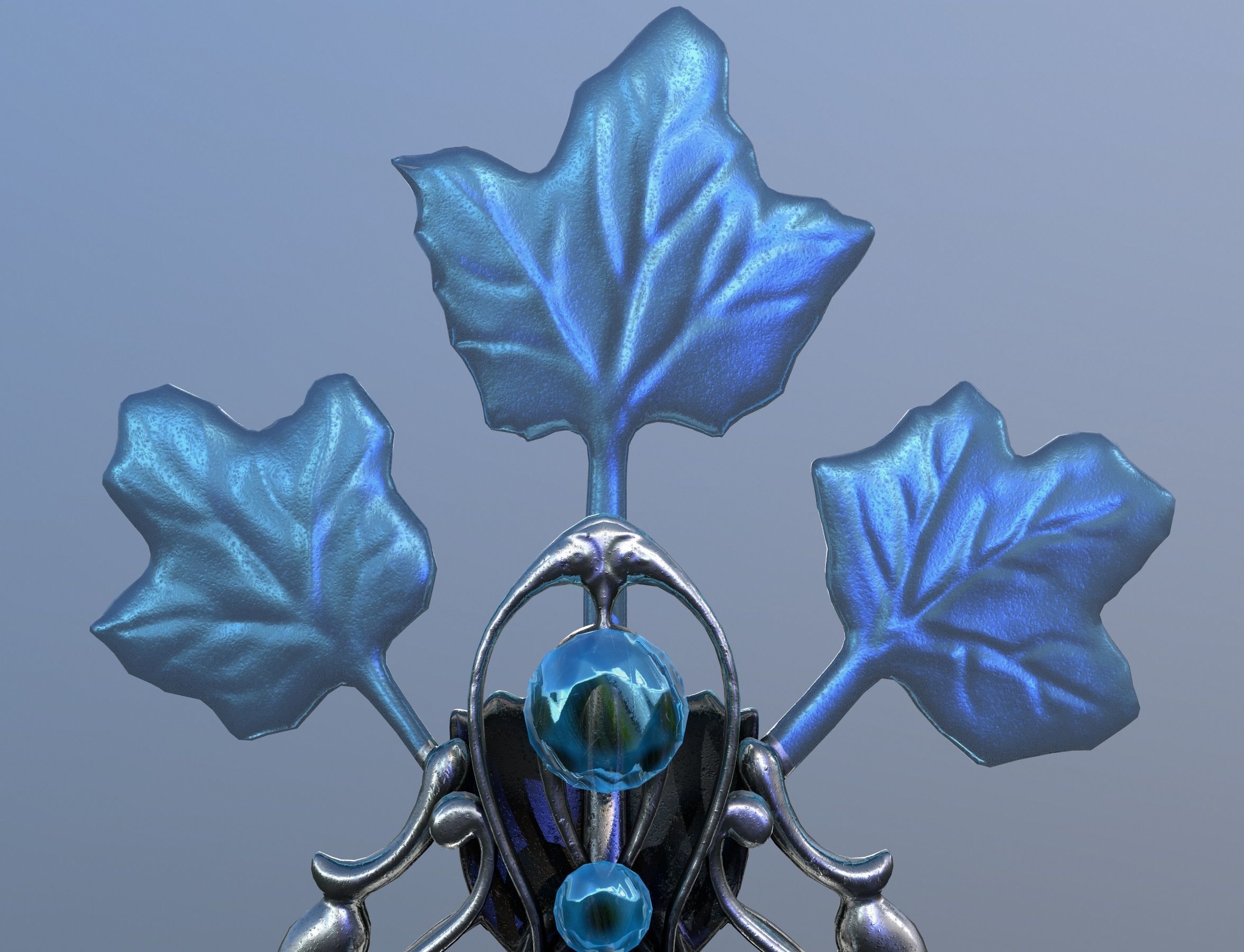 Key winter Low-poly 3D model_9