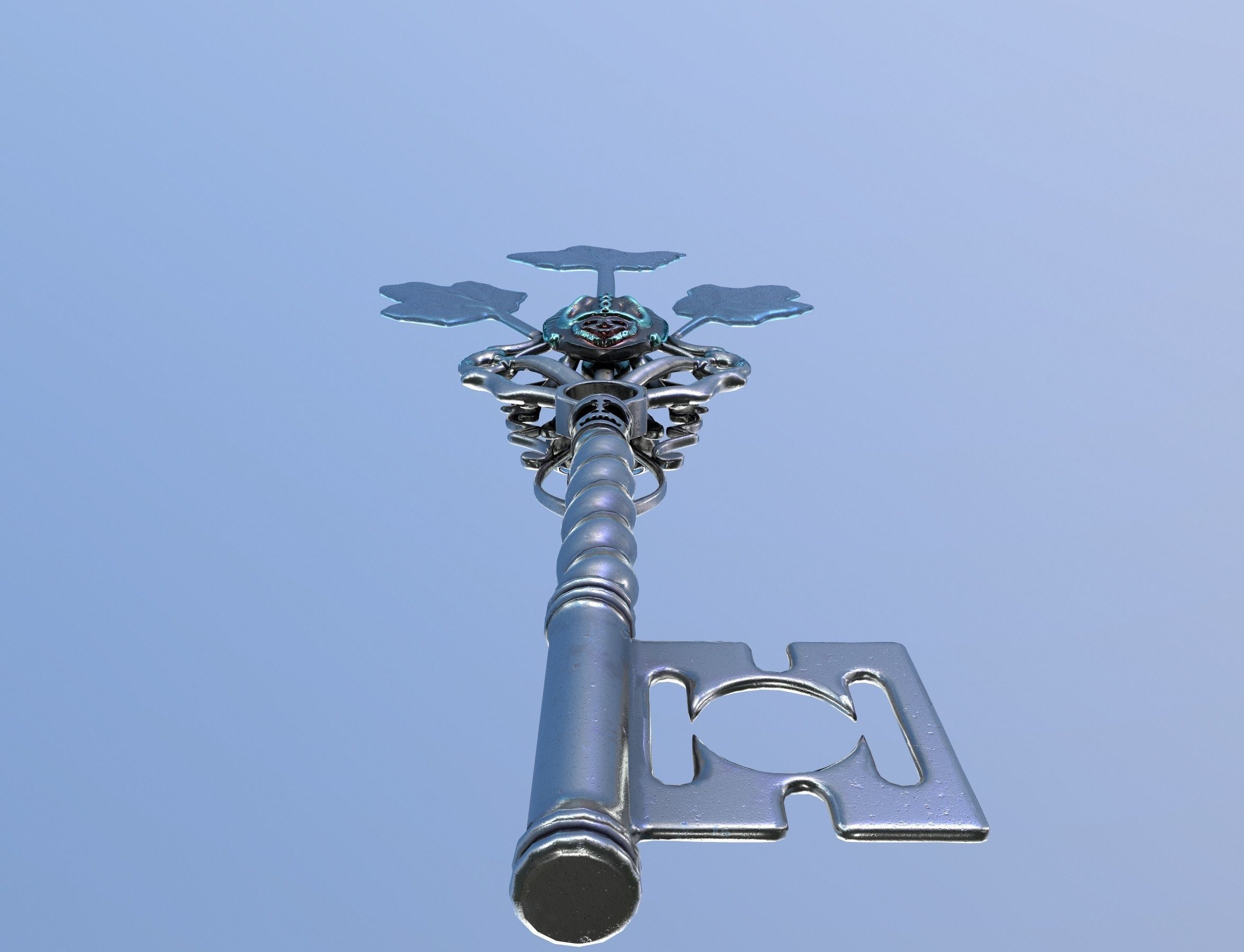 Key winter Low-poly 3D model_5