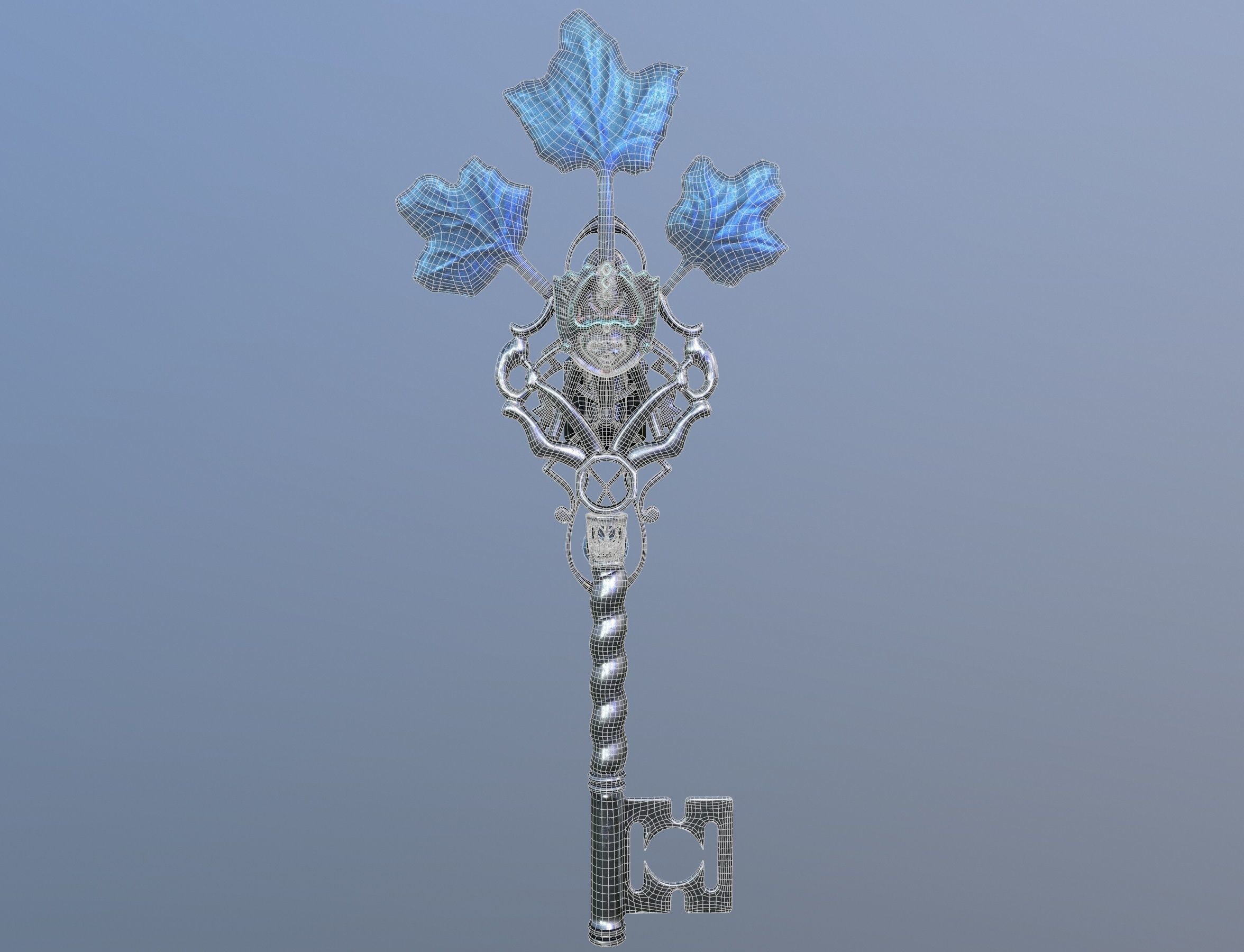 Key winter Low-poly 3D model_21