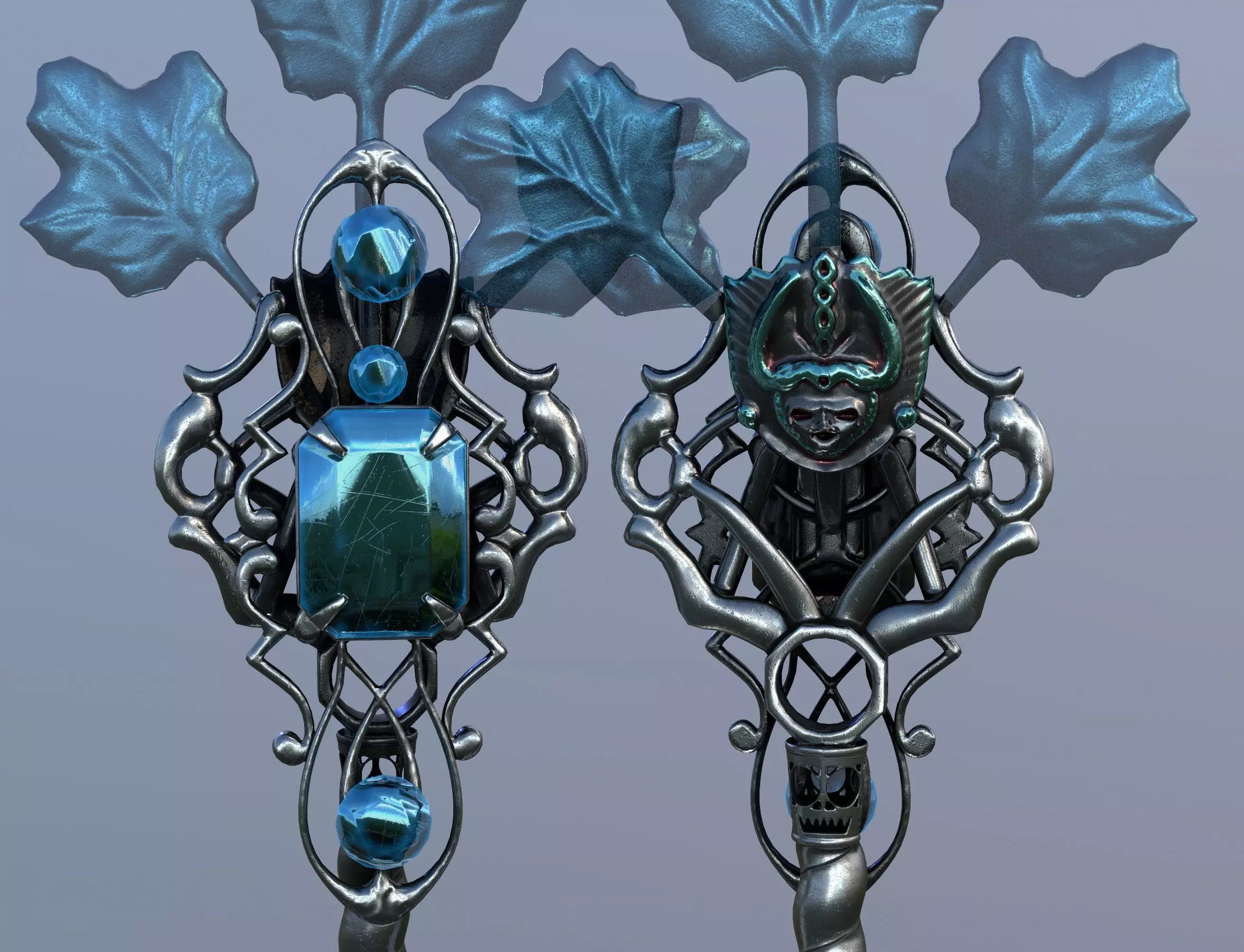 Key winter Low-poly 3D model_0