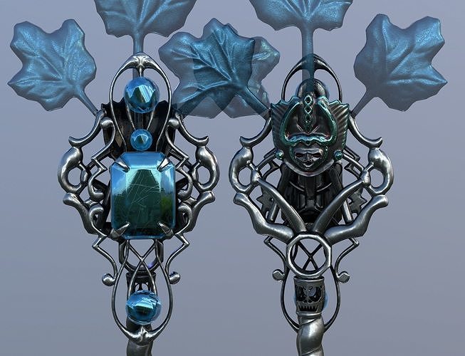 Key winter Low-poly 3D model