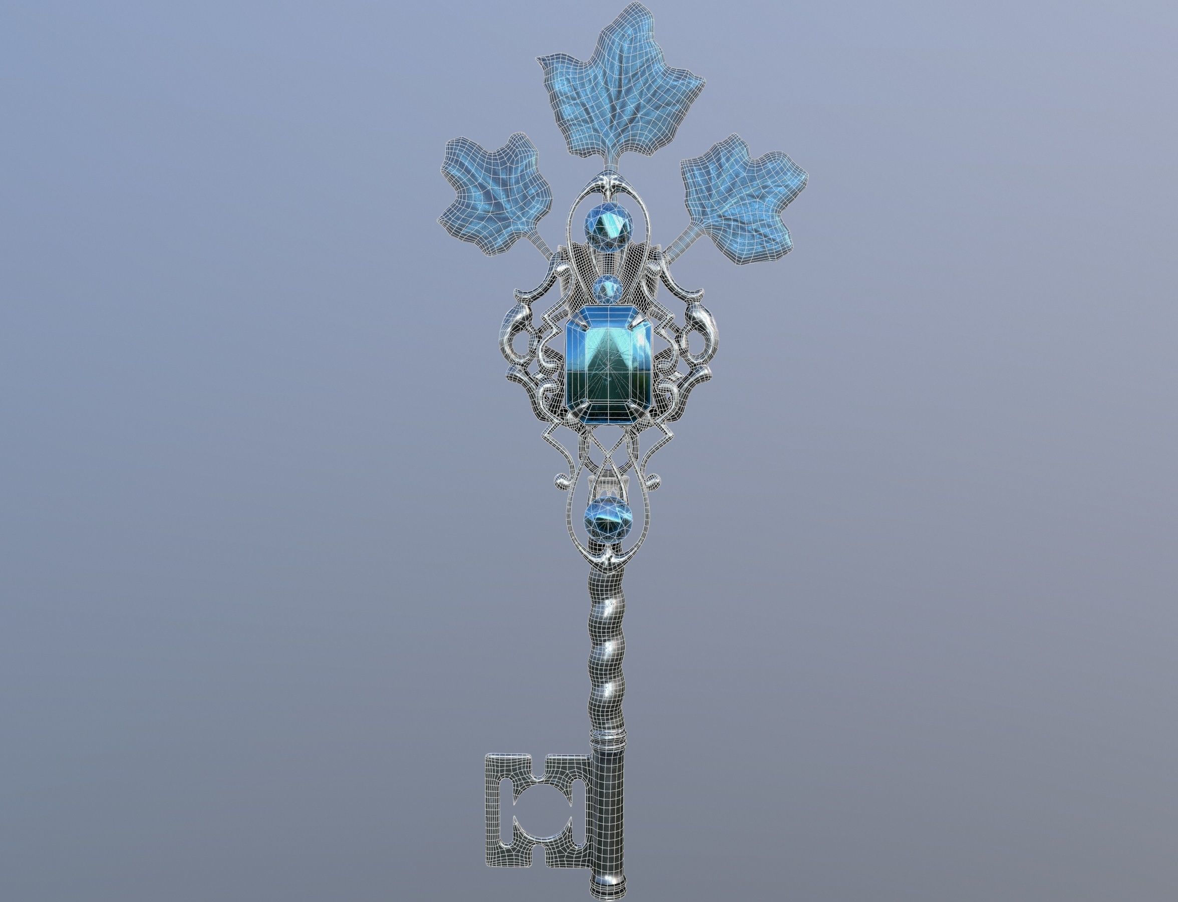 Key winter Low-poly 3D model_22