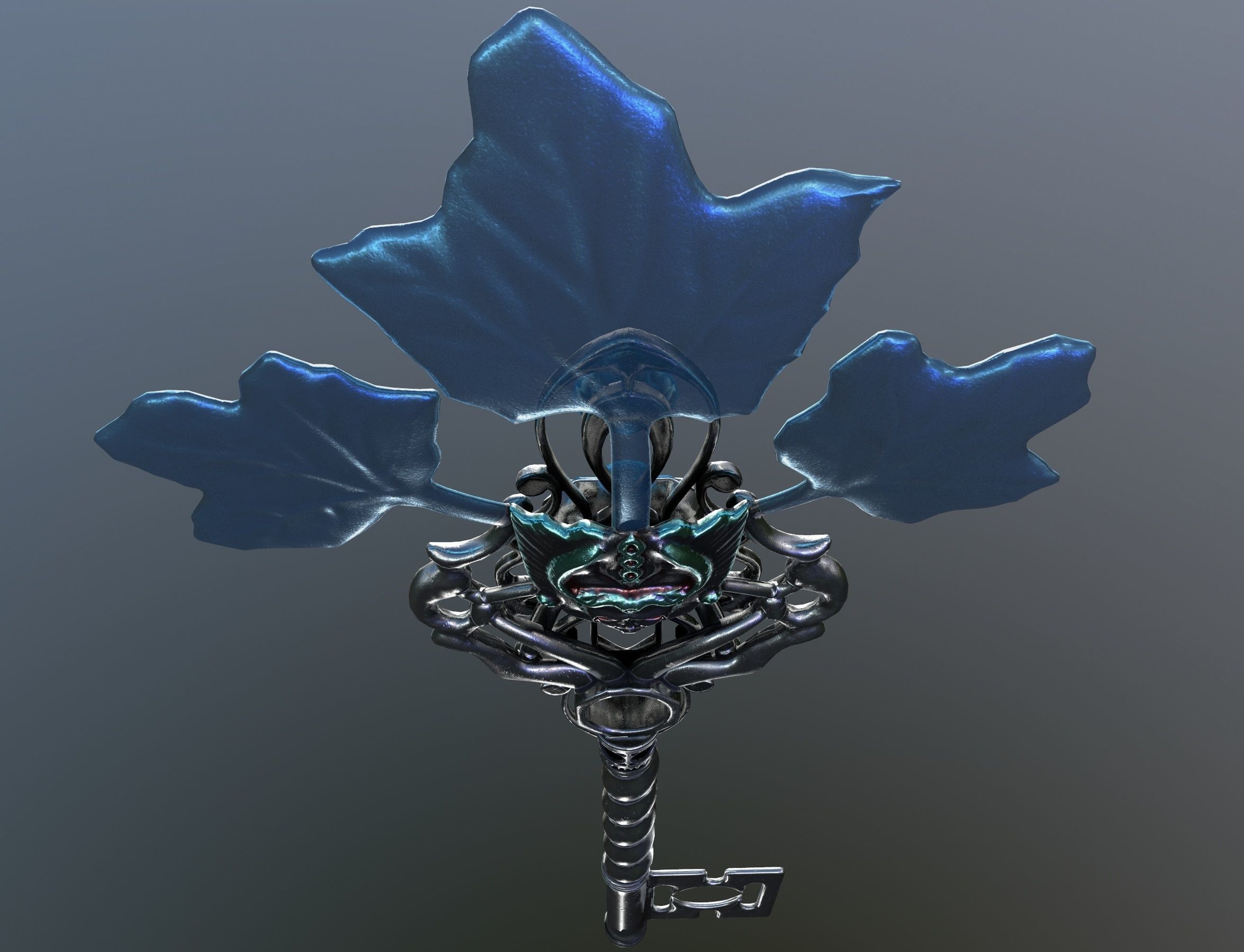Key winter Low-poly 3D model_7