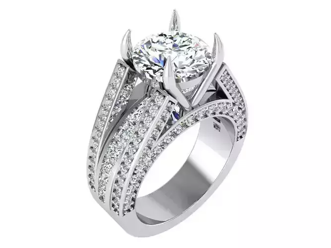 Gingerbread 2-row diamond ring 3211 3D print model