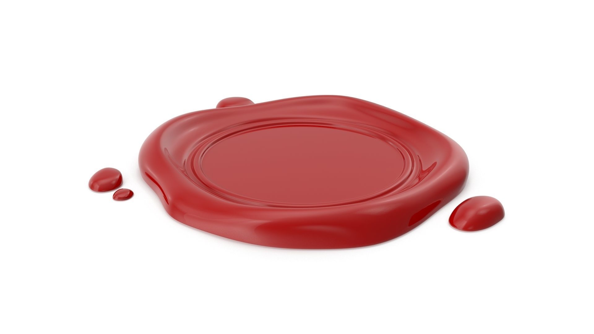 Wax Seal Low-poly 3D model_2