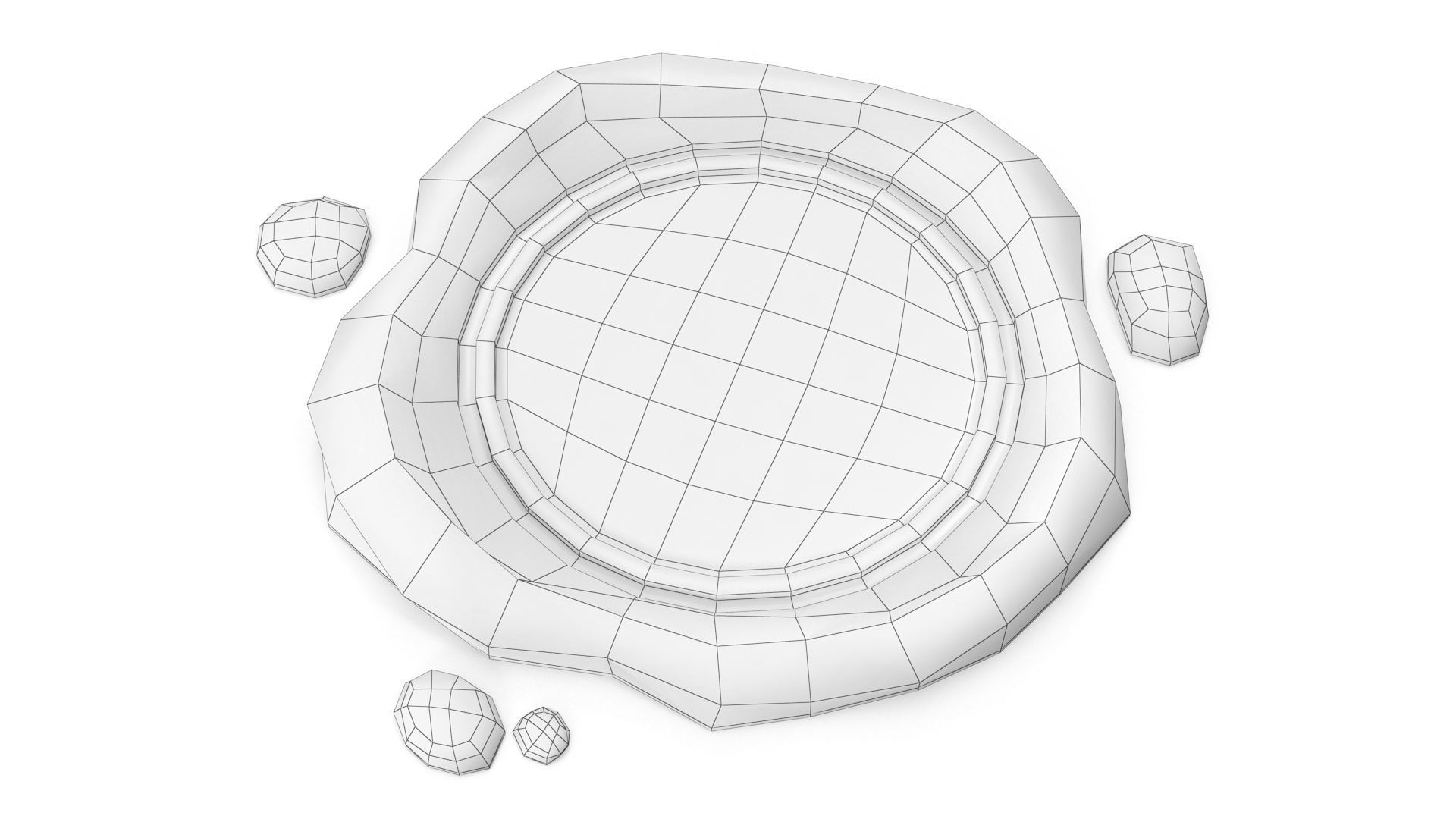 Wax Seal Low-poly 3D model_6