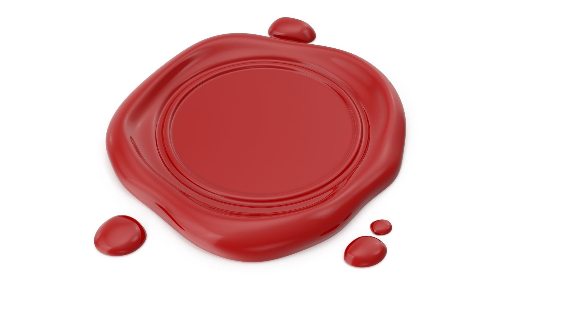 Wax Seal Low-poly 3D model_3