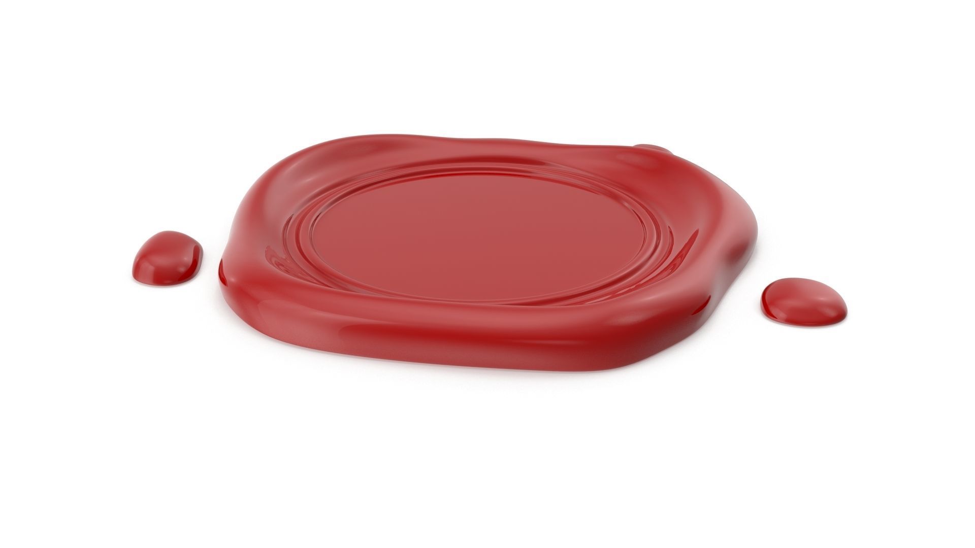 Wax Seal Low-poly 3D model_4