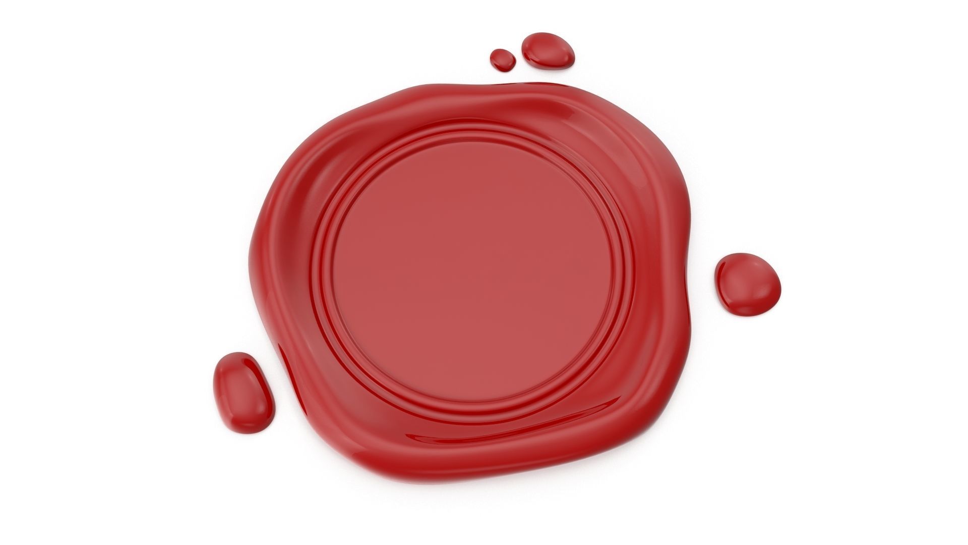 Wax Seal Low-poly 3D model_1