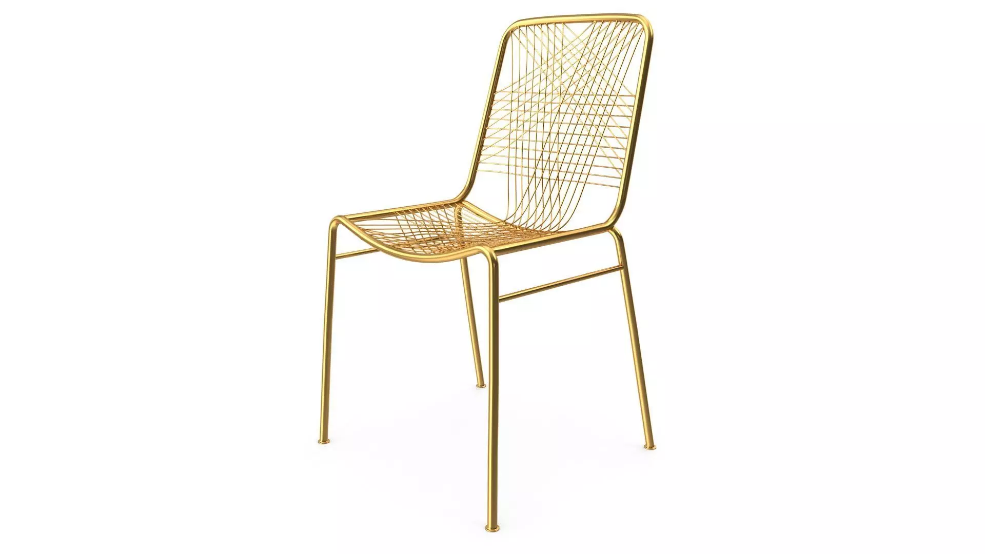Golden Chair v1 Low-poly 3D model_0