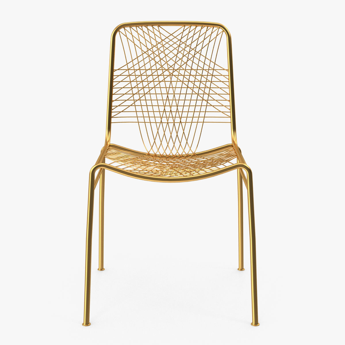 Golden Chair v1 Low-poly 3D model_1