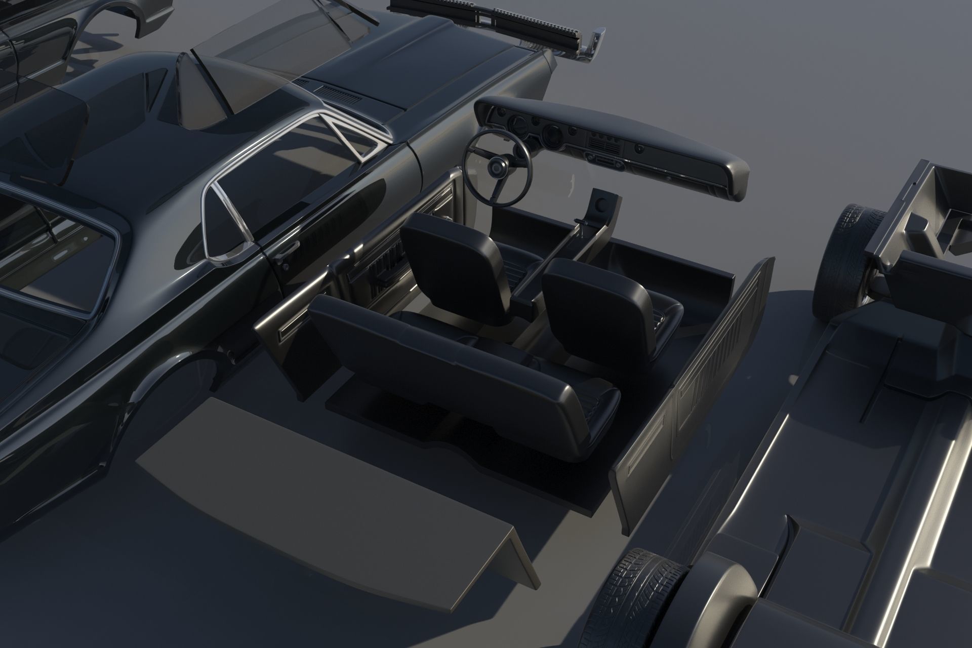 Mercury Cougar 1967  3D print model_19