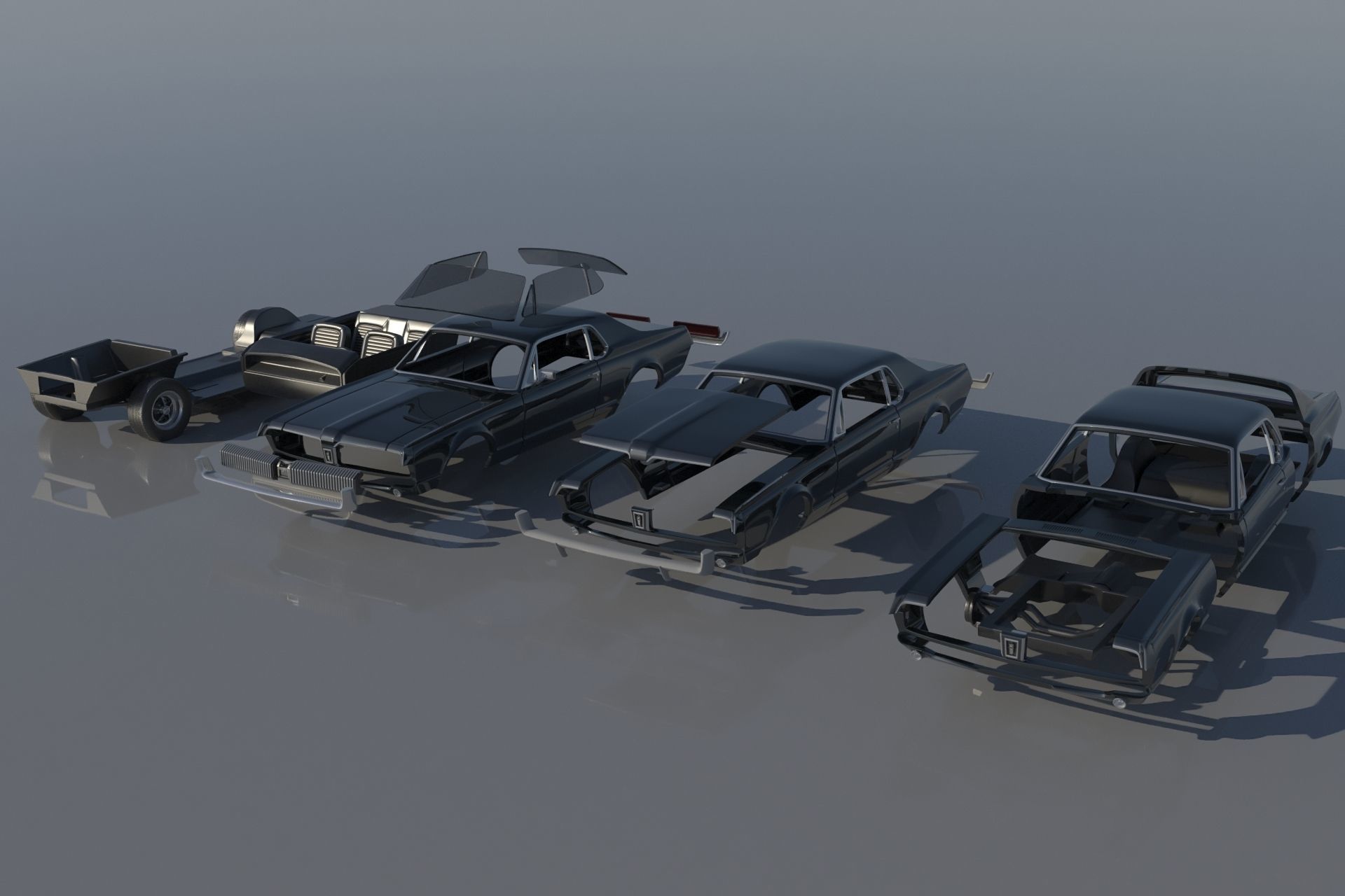 Mercury Cougar 1967  3D print model_11