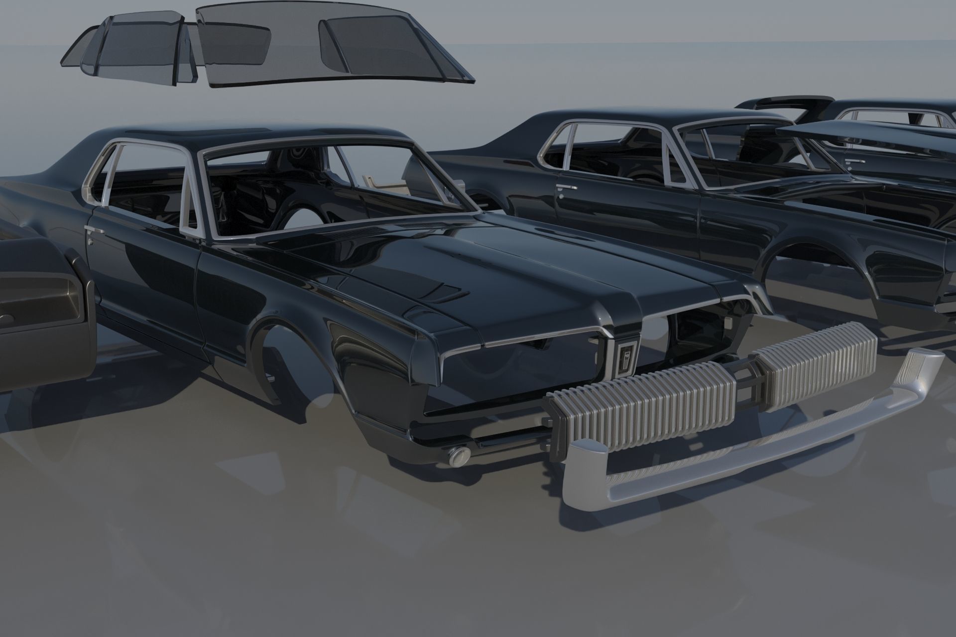 Mercury Cougar 1967  3D print model_15