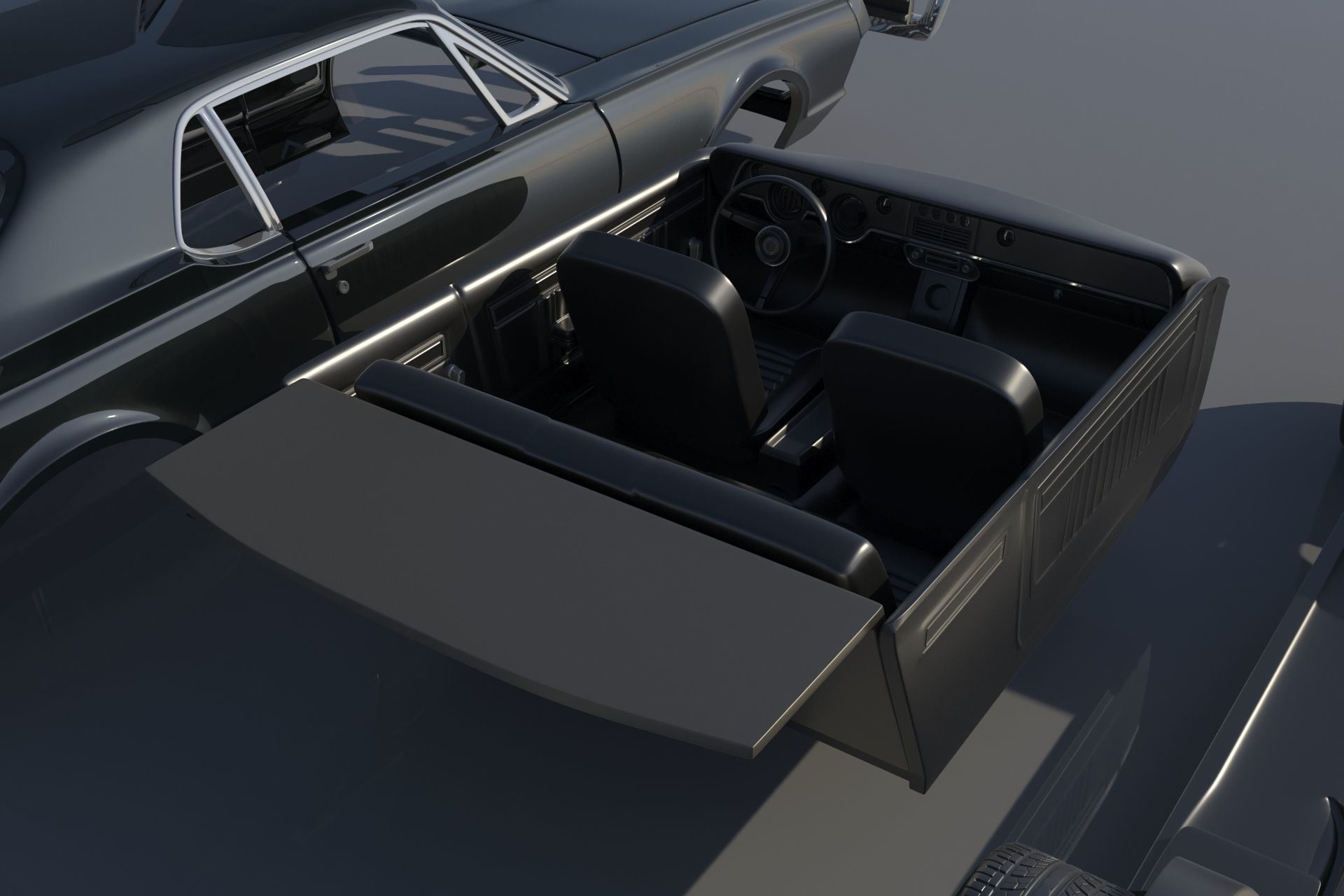 Mercury Cougar 1967  3D print model_17