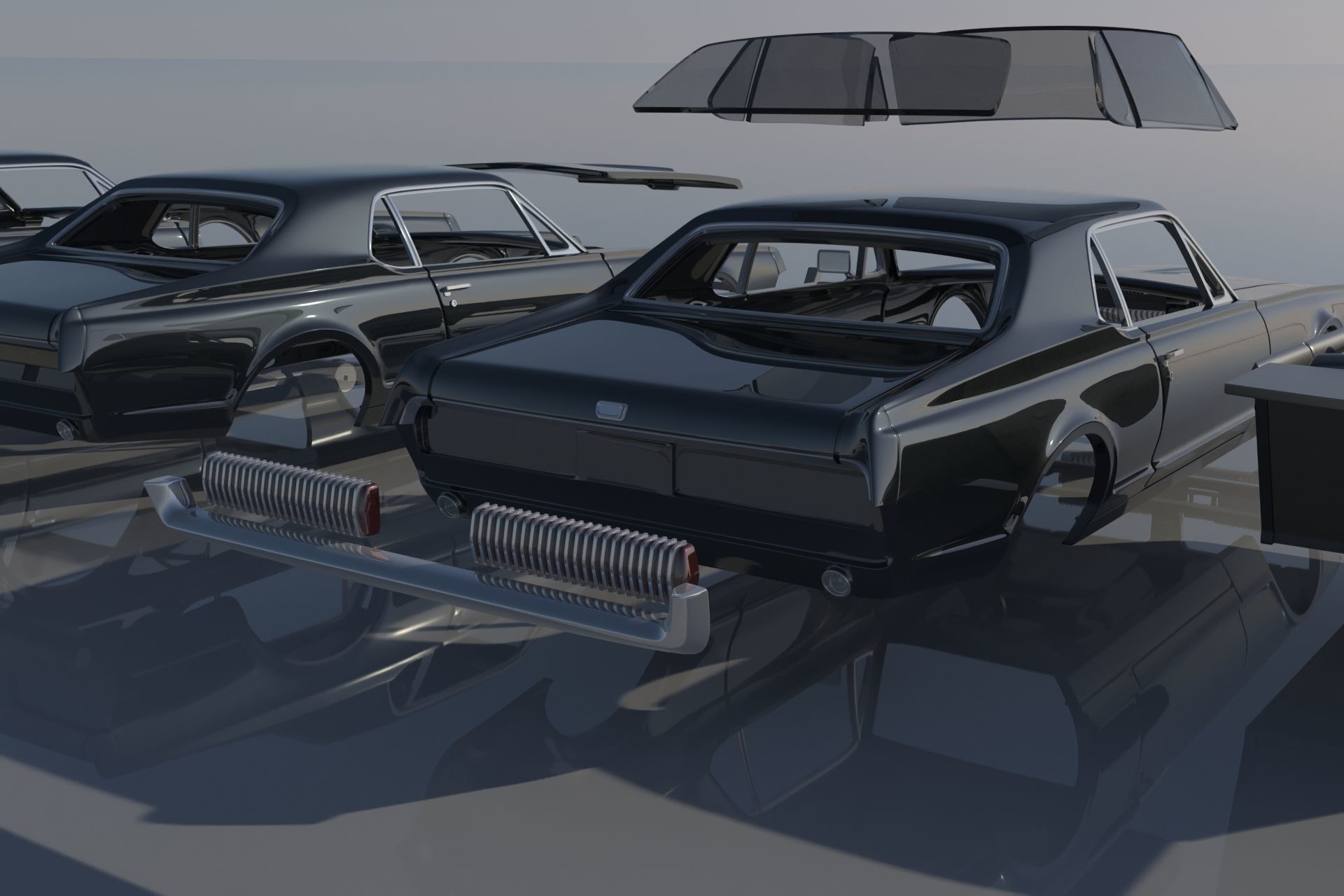 Mercury Cougar 1967  3D print model_16