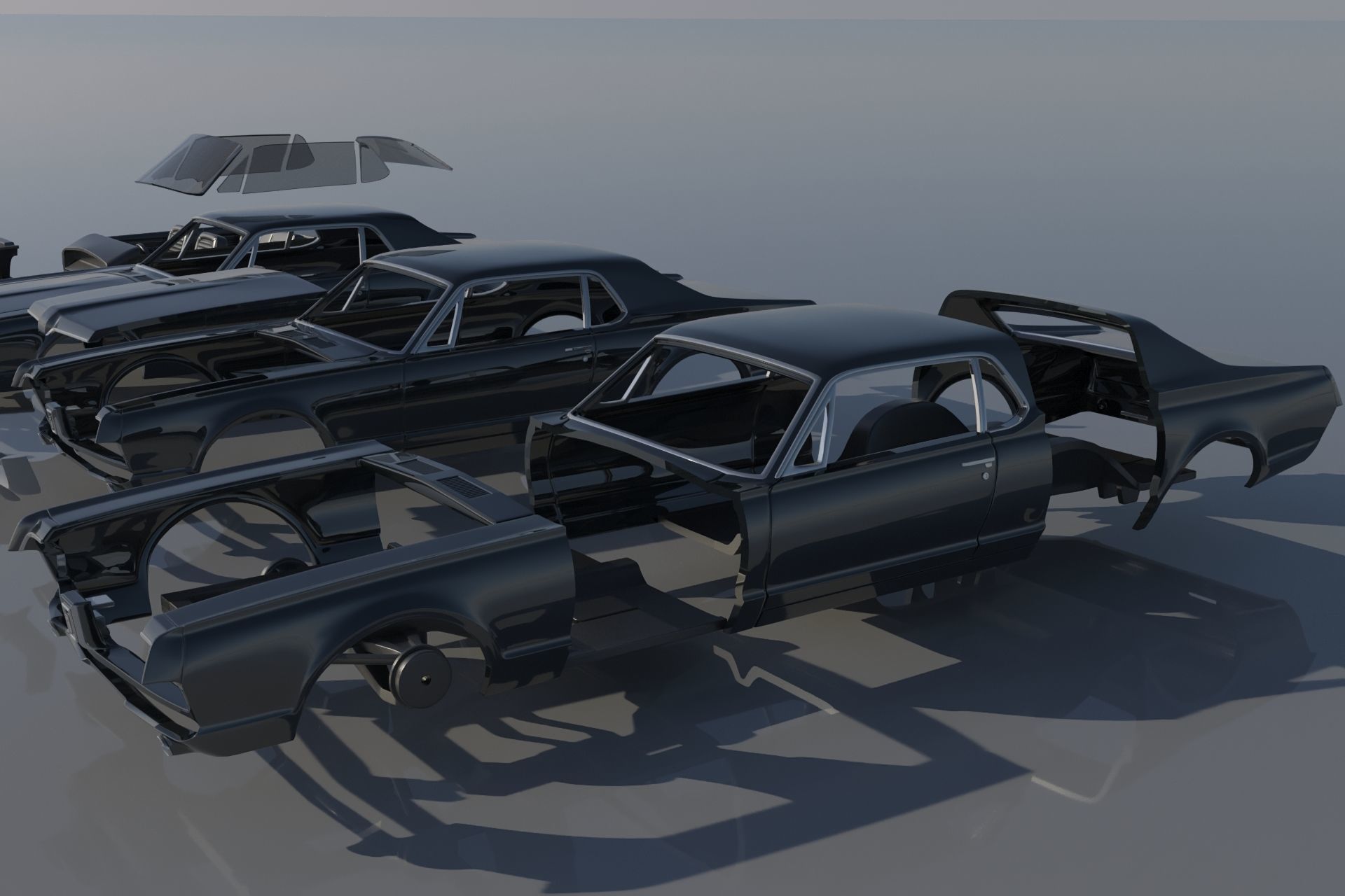 Mercury Cougar 1967  3D print model_12