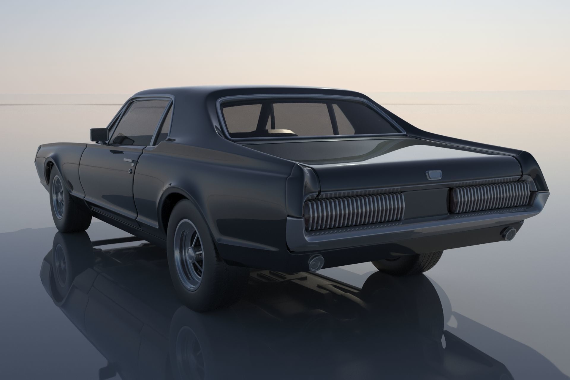 Mercury Cougar 1967  3D print model_2