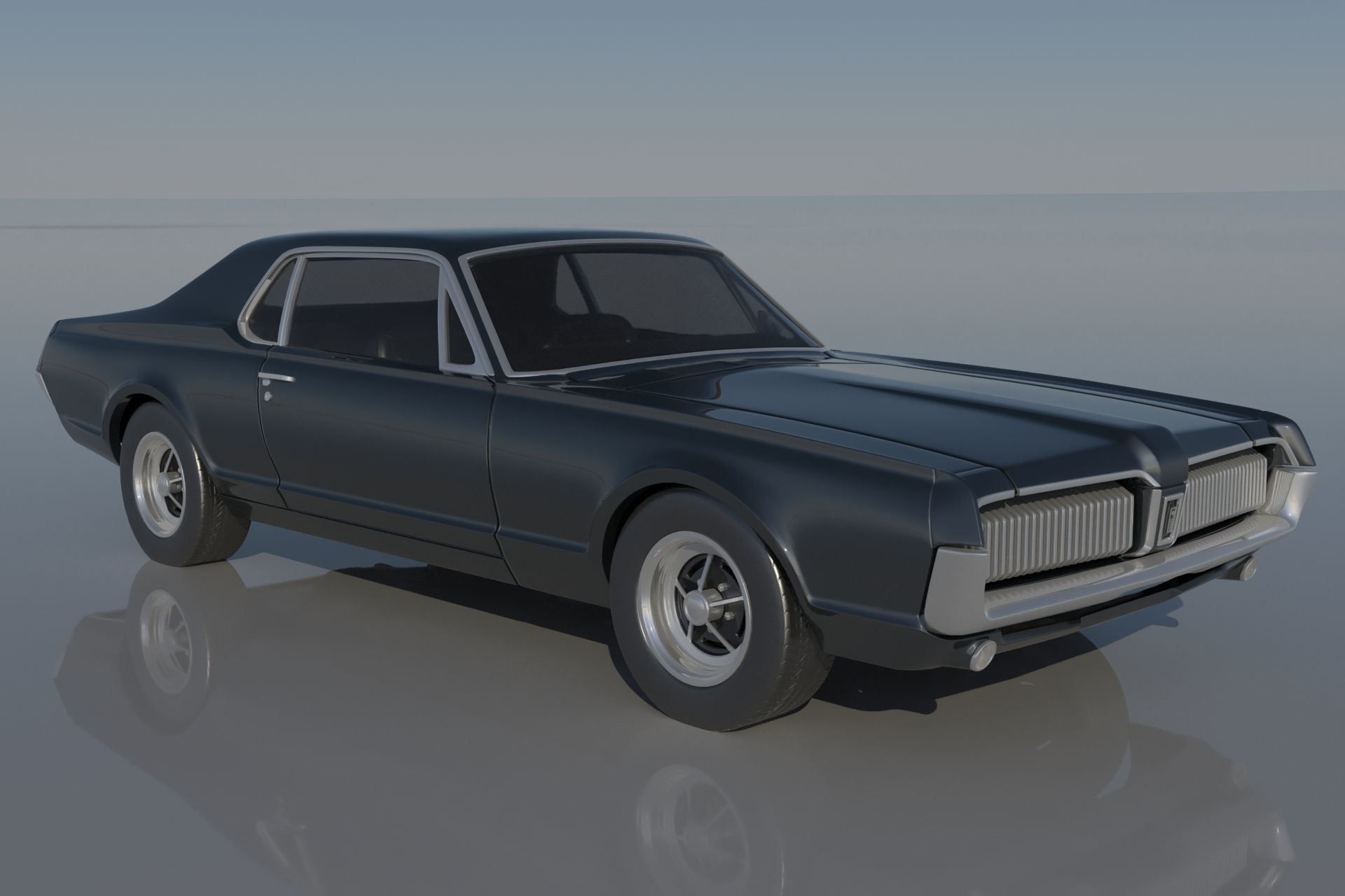 Mercury Cougar 1967  3D print model_5