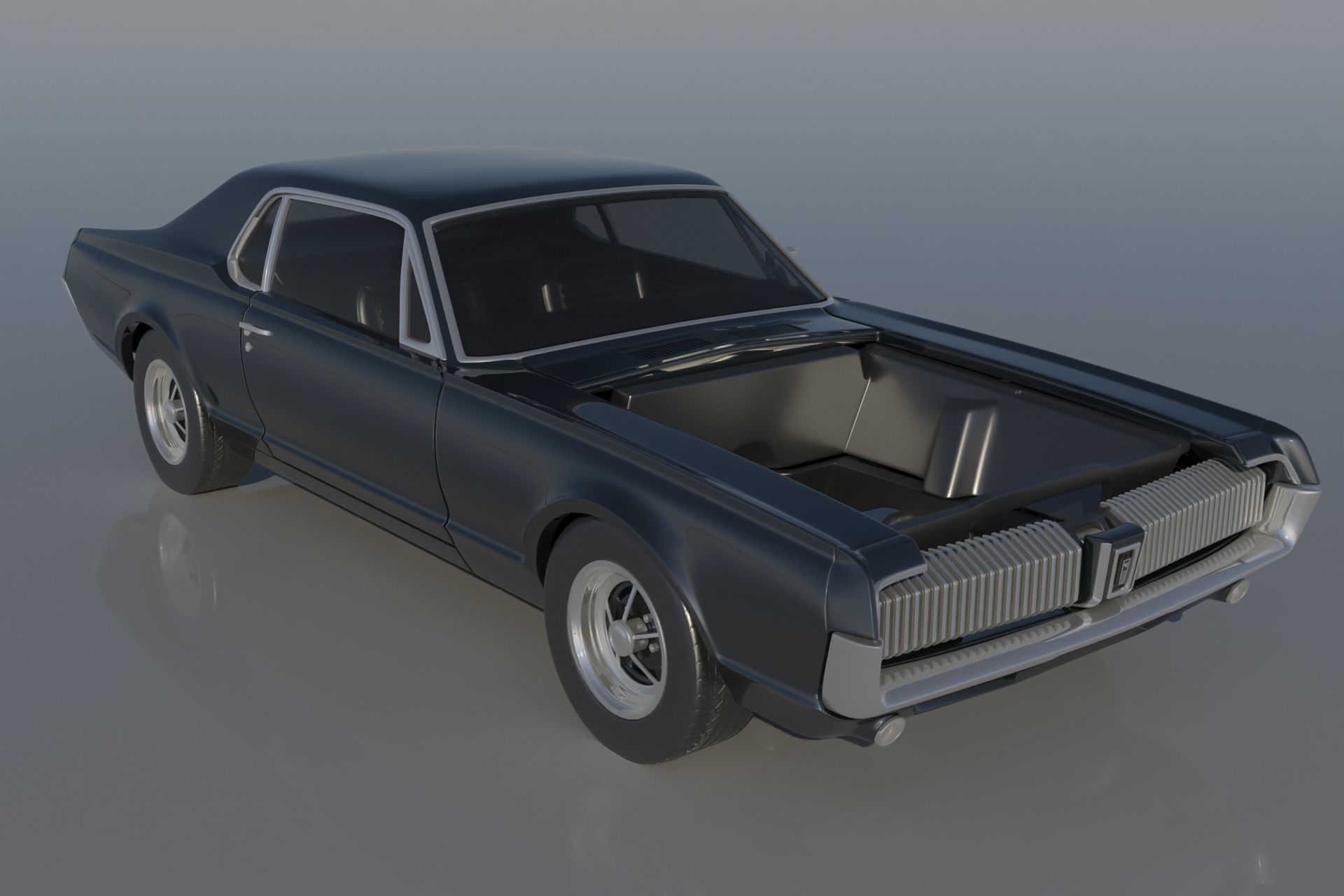 Mercury Cougar 1967  3D print model_7