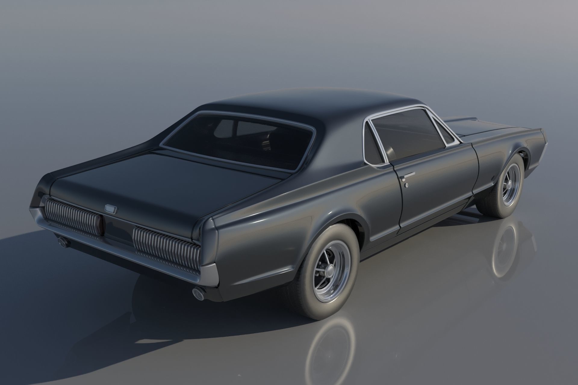 Mercury Cougar 1967  3D print model_3