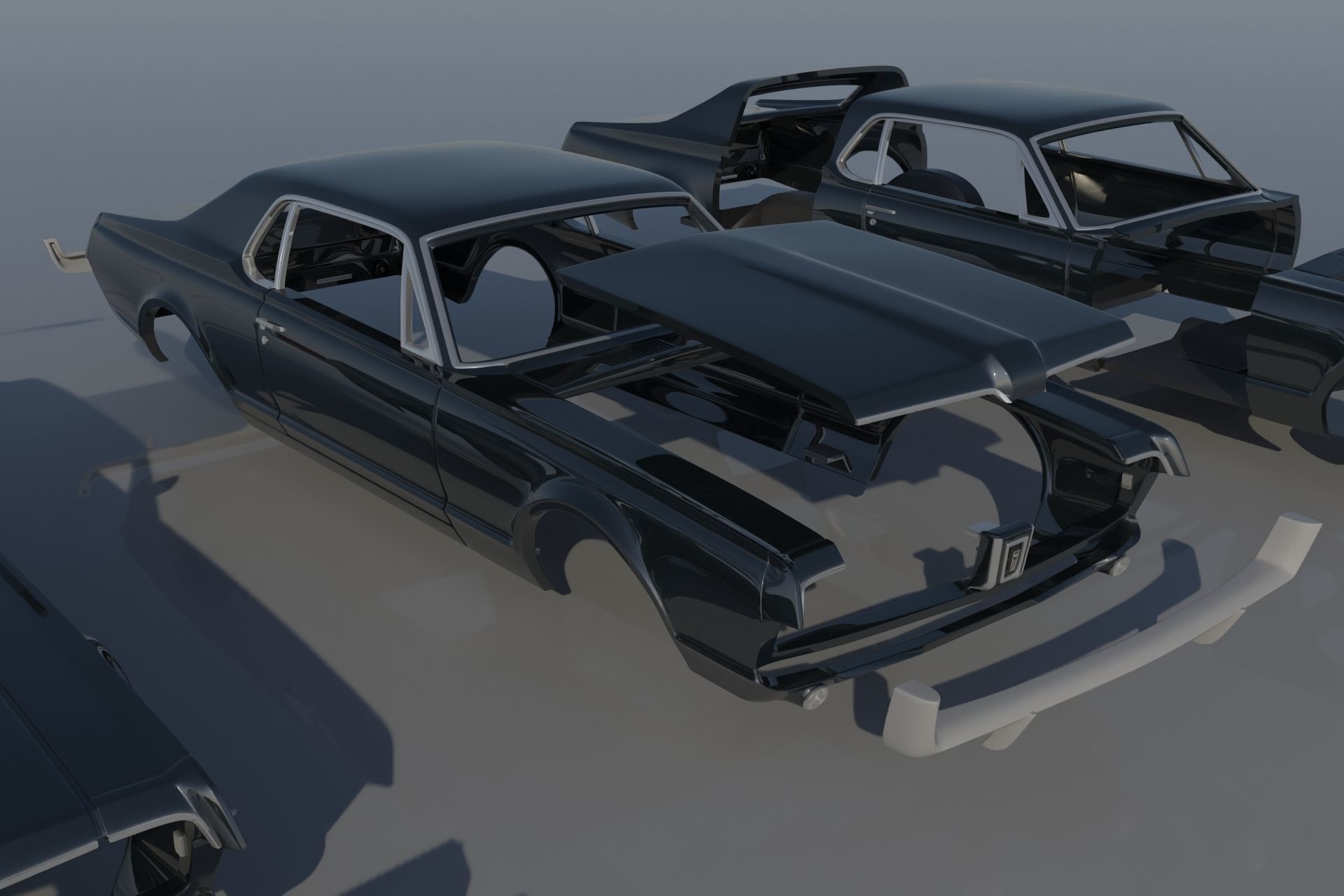 Mercury Cougar 1967  3D print model_14