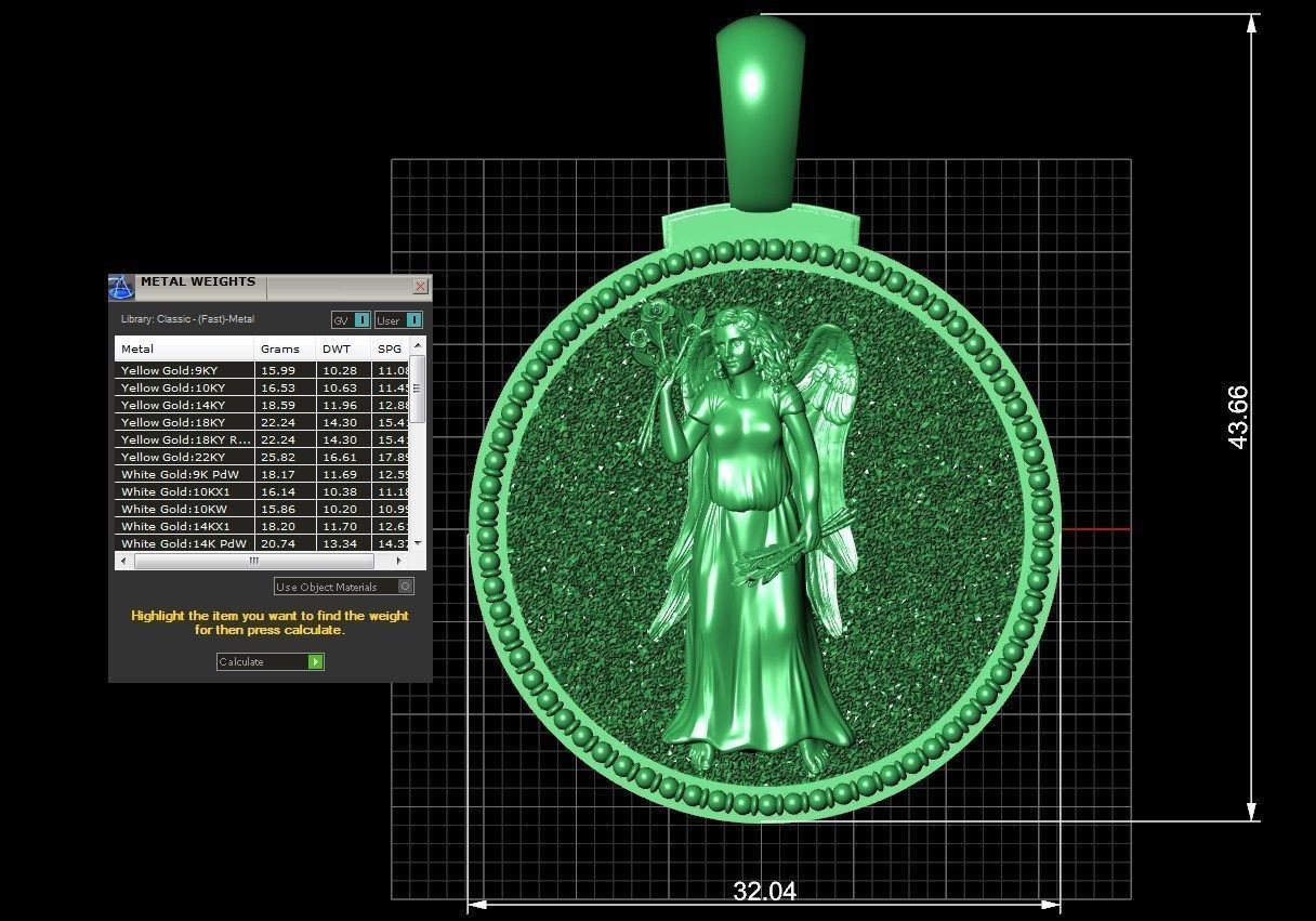 VIRGO PENDANT 3D print model_4