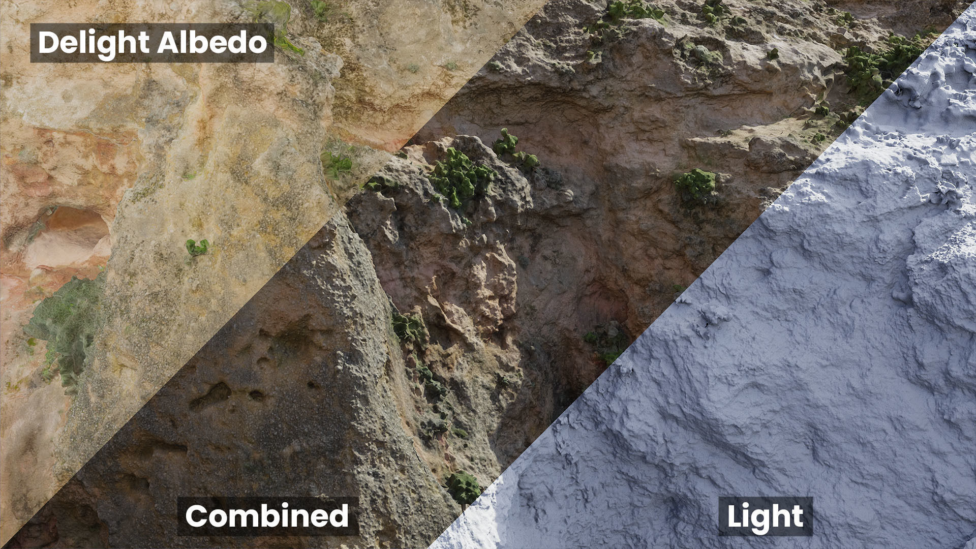 Large Cave Cliff PBR Scan Low-poly 3D model_8