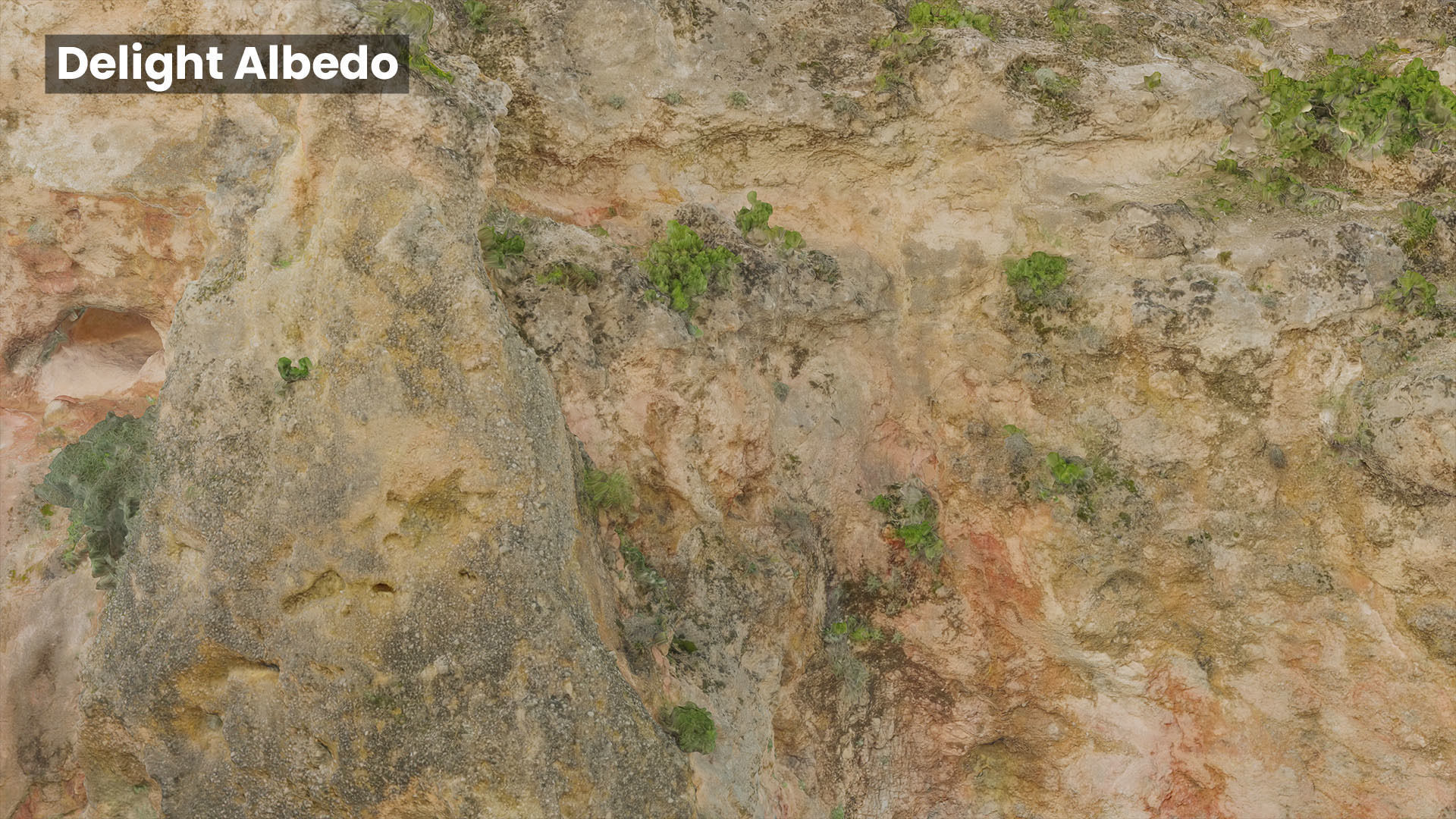 Large Cave Cliff PBR Scan Low-poly 3D model_13
